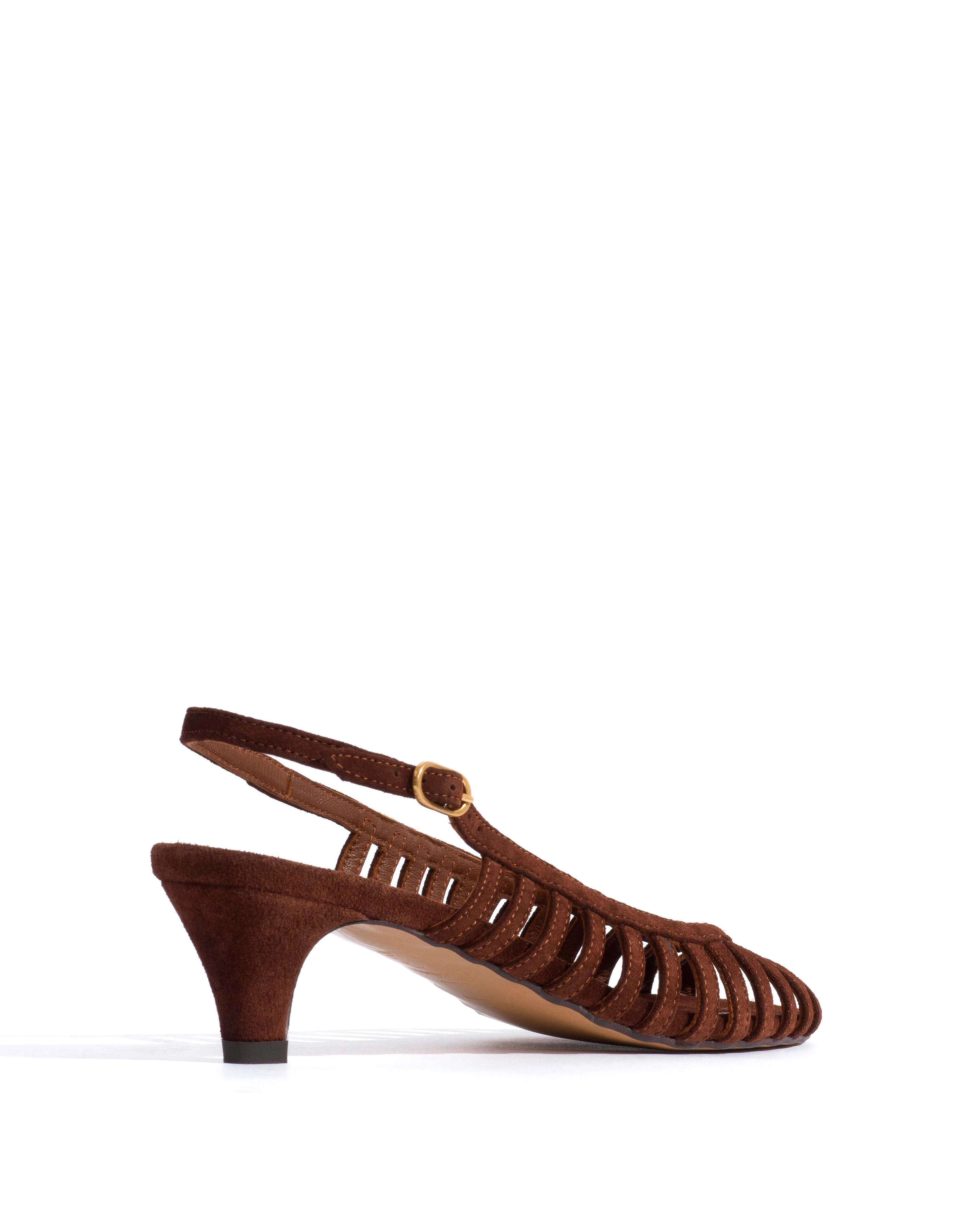 Carminho 40 stiletto Calf suede Chocolate - Image 3