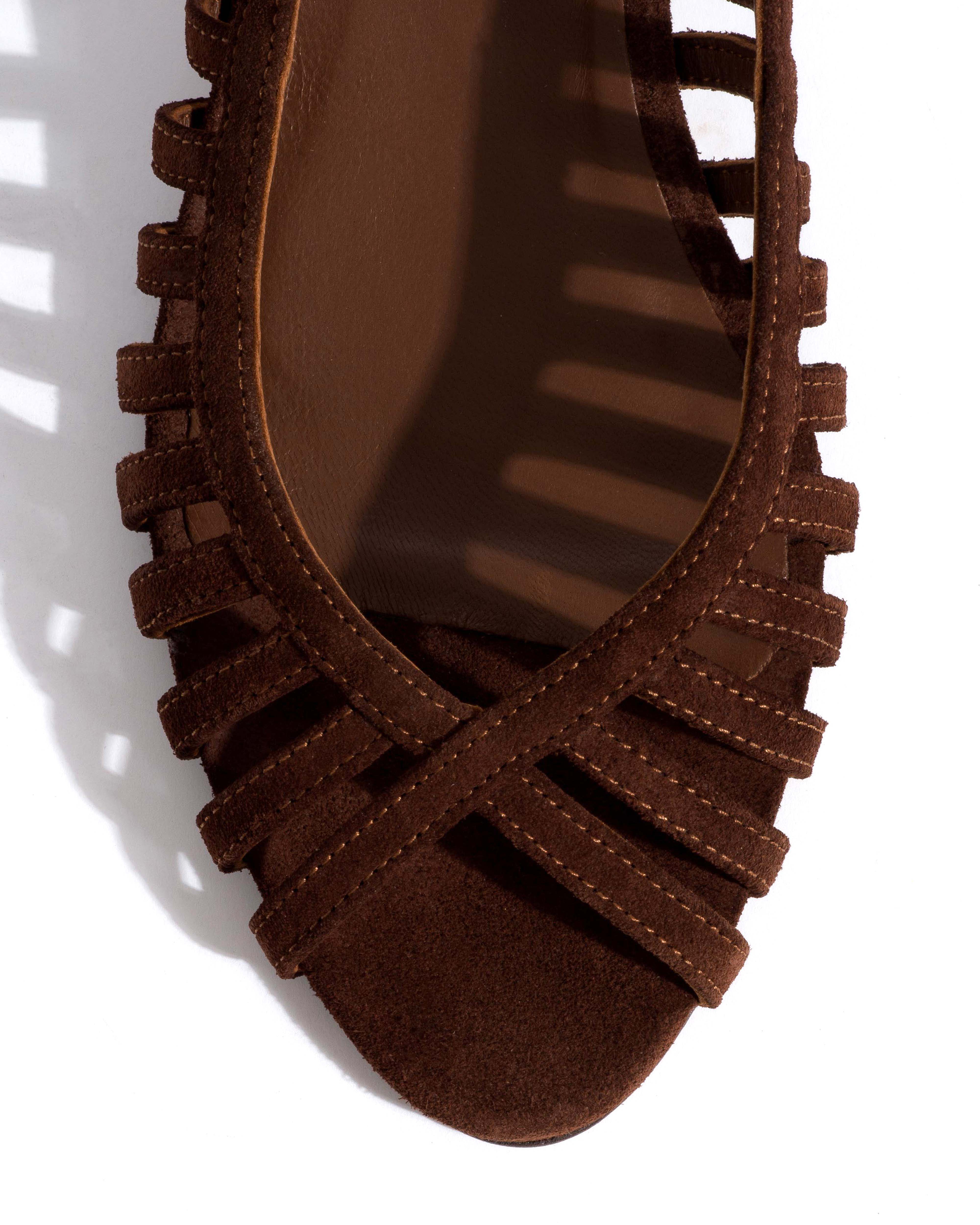 Carminho 40 stiletto Calf suede Chocolate - Image 5