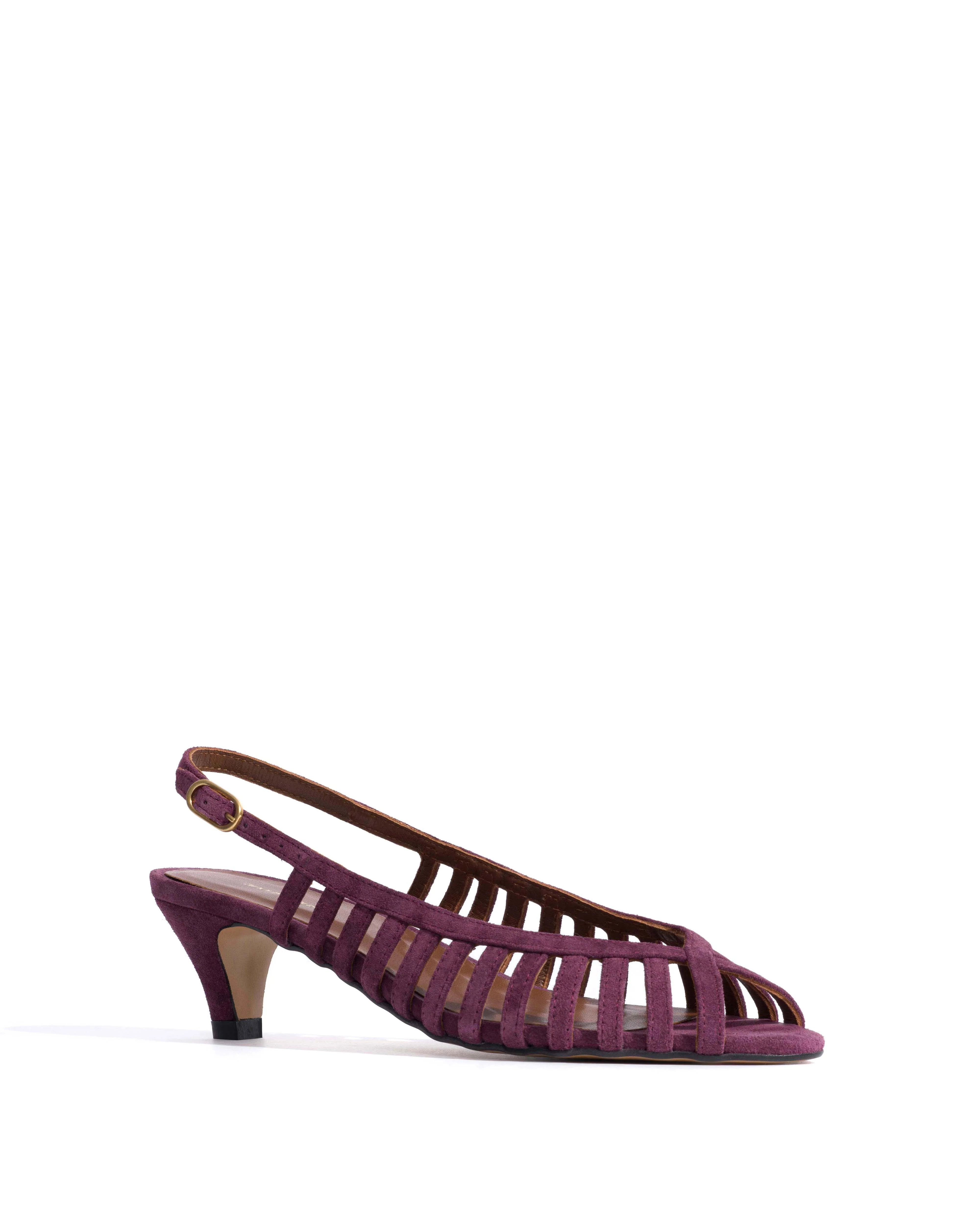 Carminho 40 stiletto Calf suede Fig purple - Image 2