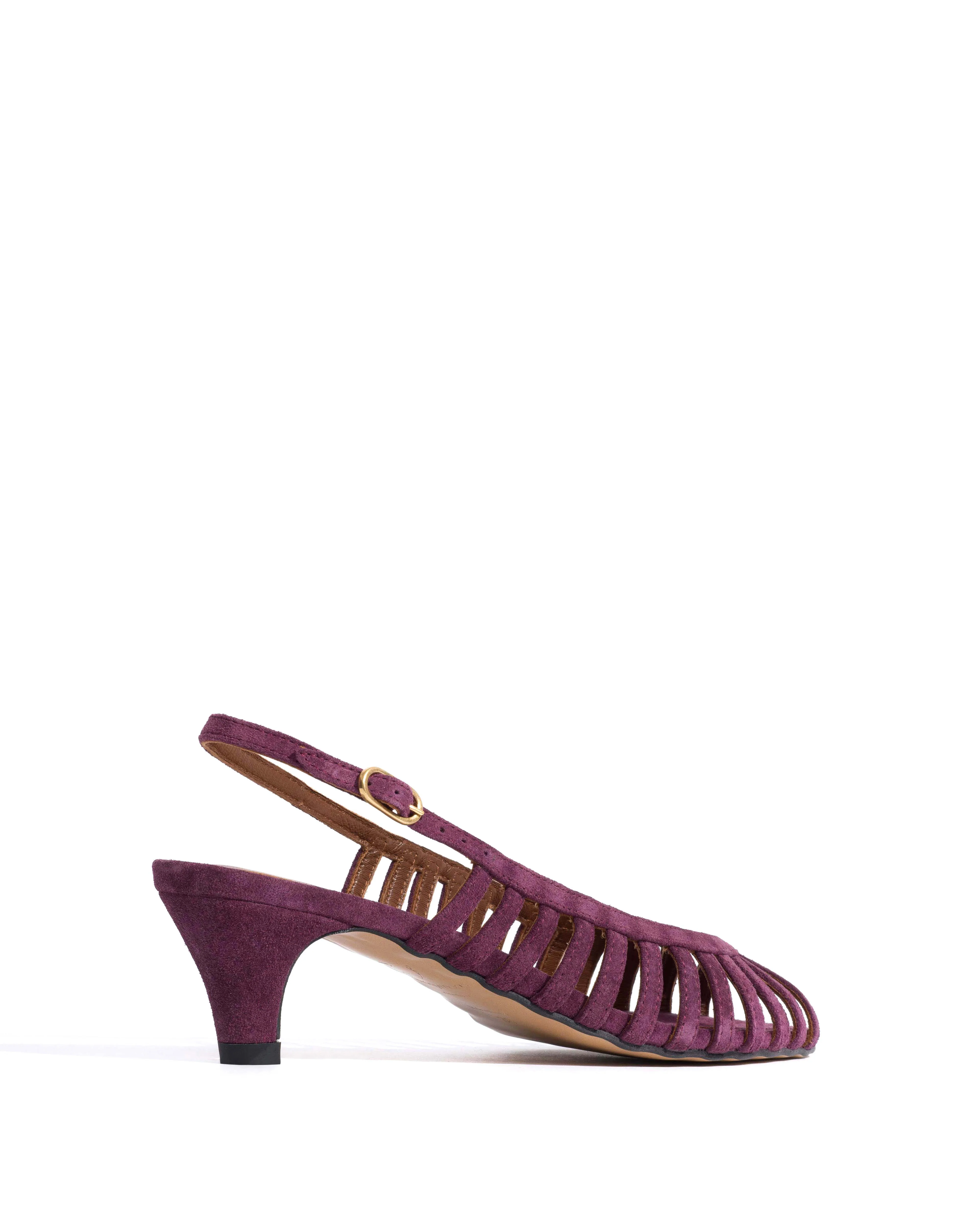 Carminho 40 stiletto Calf suede Fig purple - Image 3