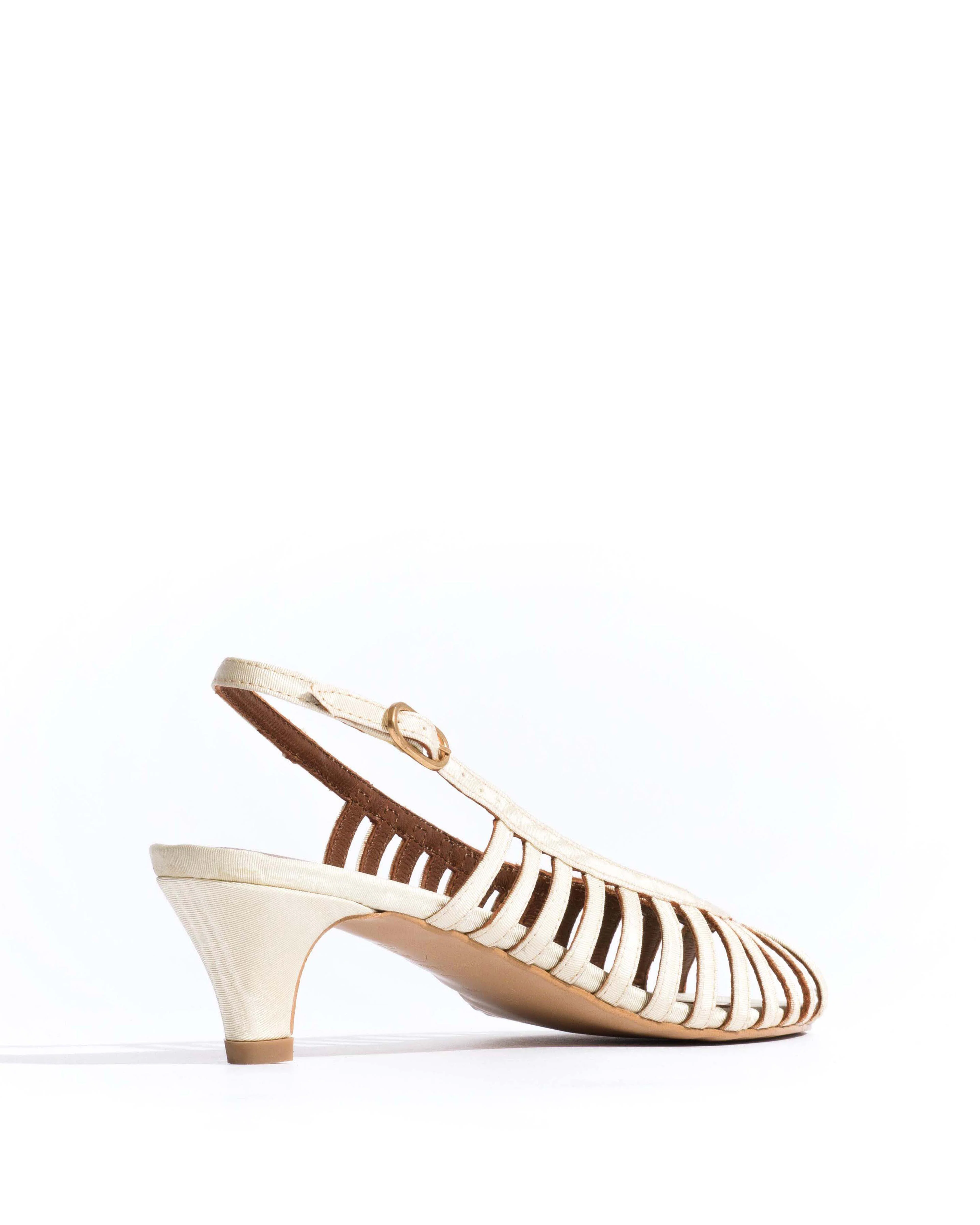 Carminho 40 stiletto Glossy moire Ivory - Image 3