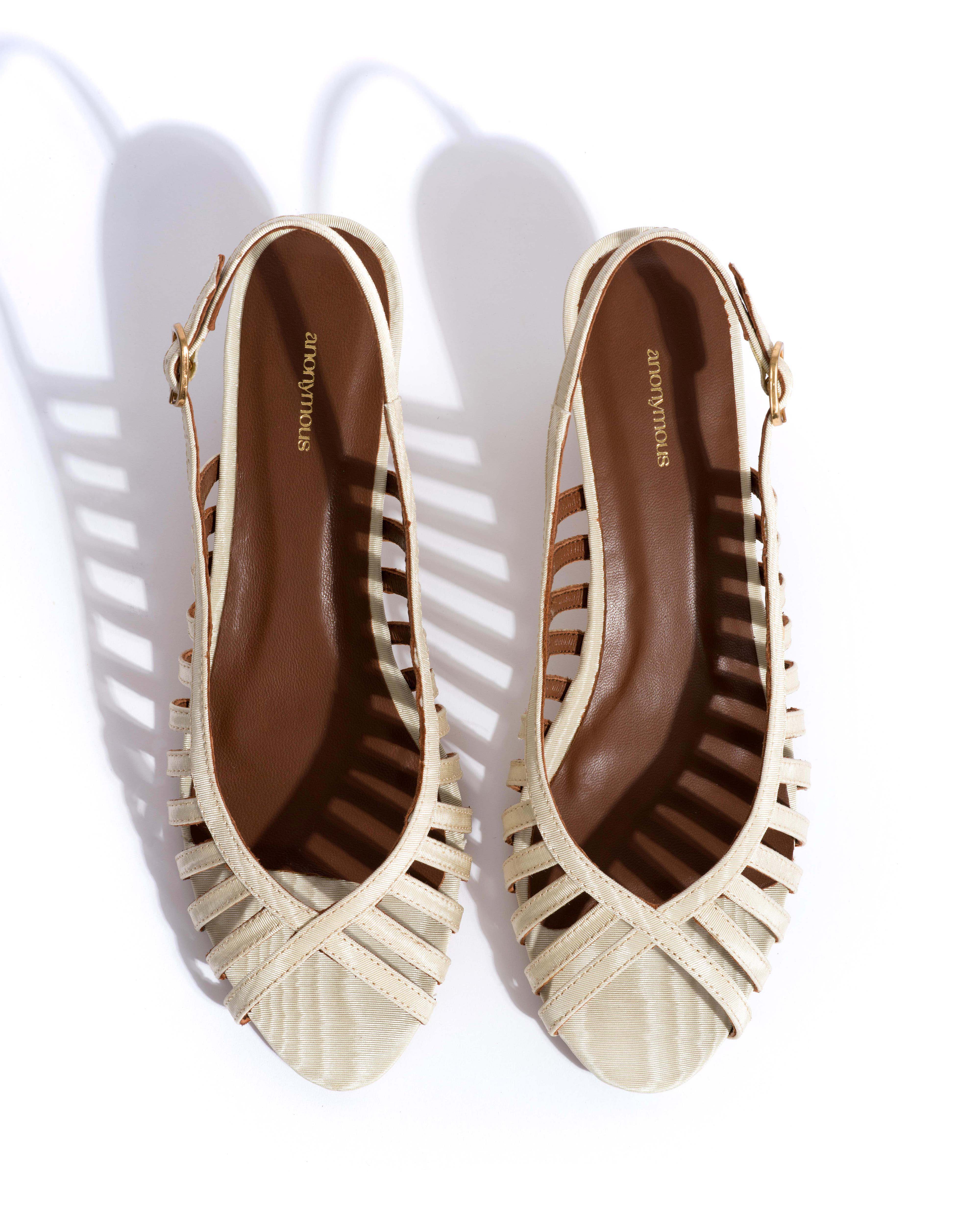 Carminho 40 stiletto Glossy moire Ivory - Image 4