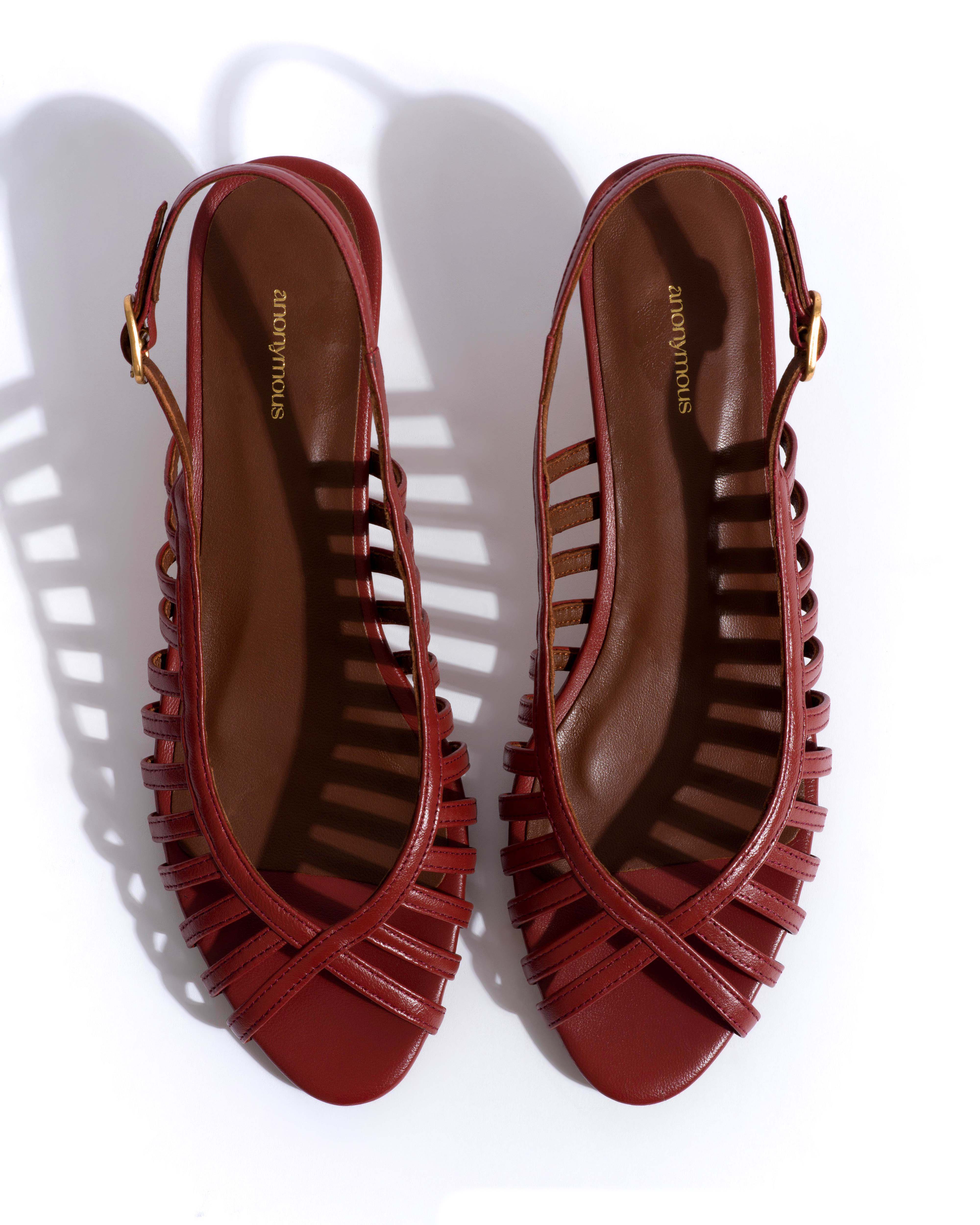 Carminho 40 stiletto Shiny lamb Terracotta - Image 4