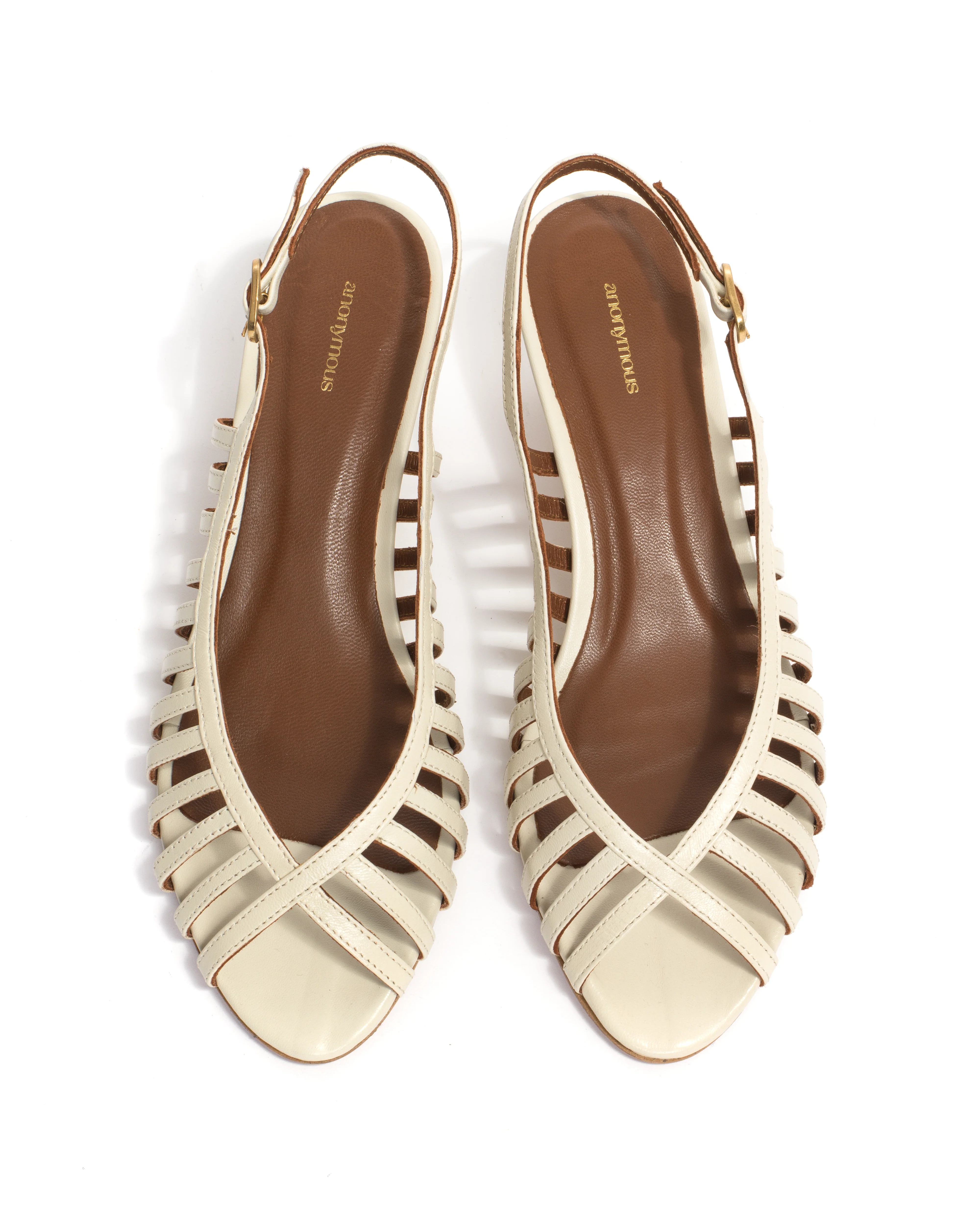 Carminho 40 stiletto Shiny lamb White sand - Image 5