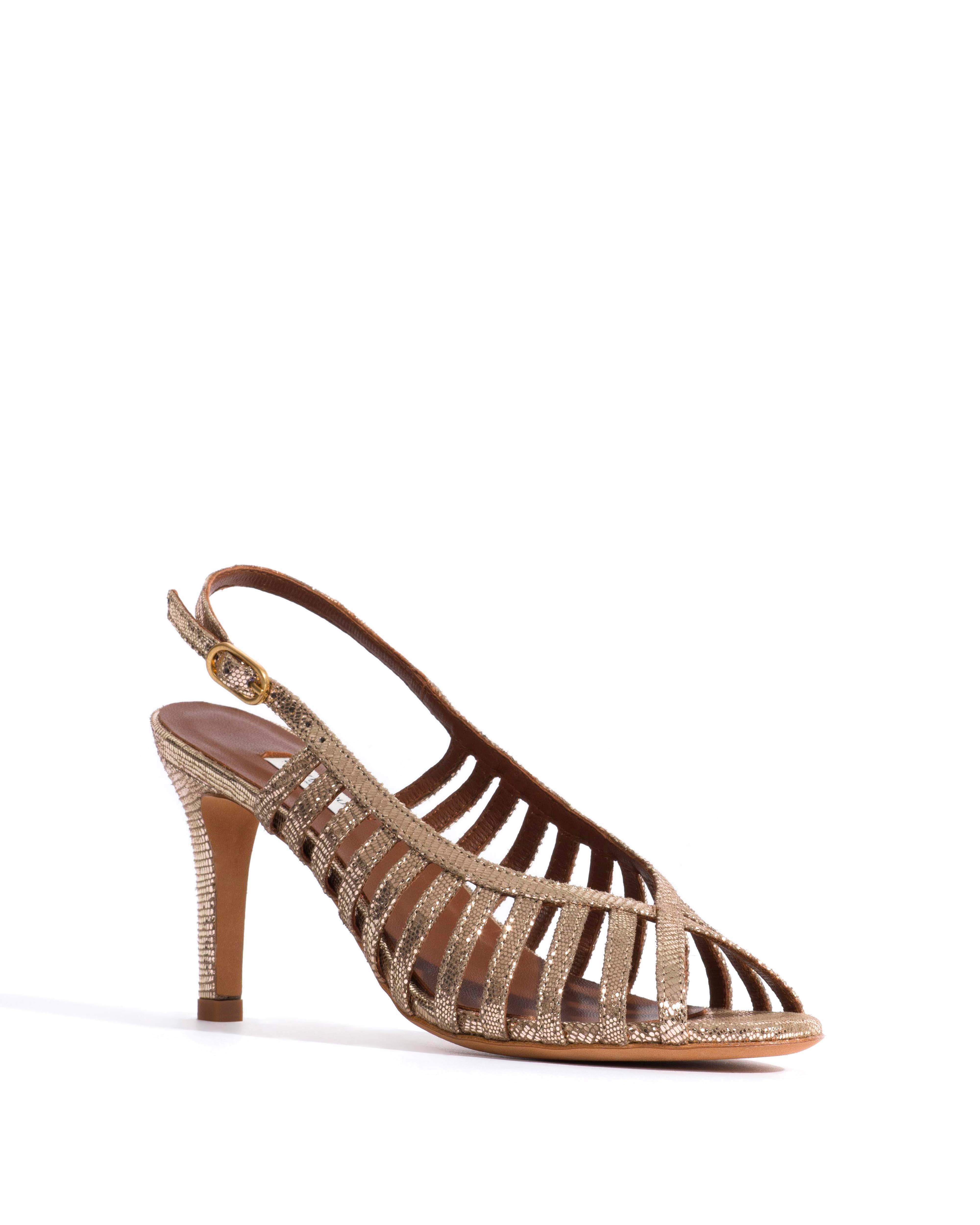 Carminho 75 Lizard metallic goat Vintage champagne - Image 2