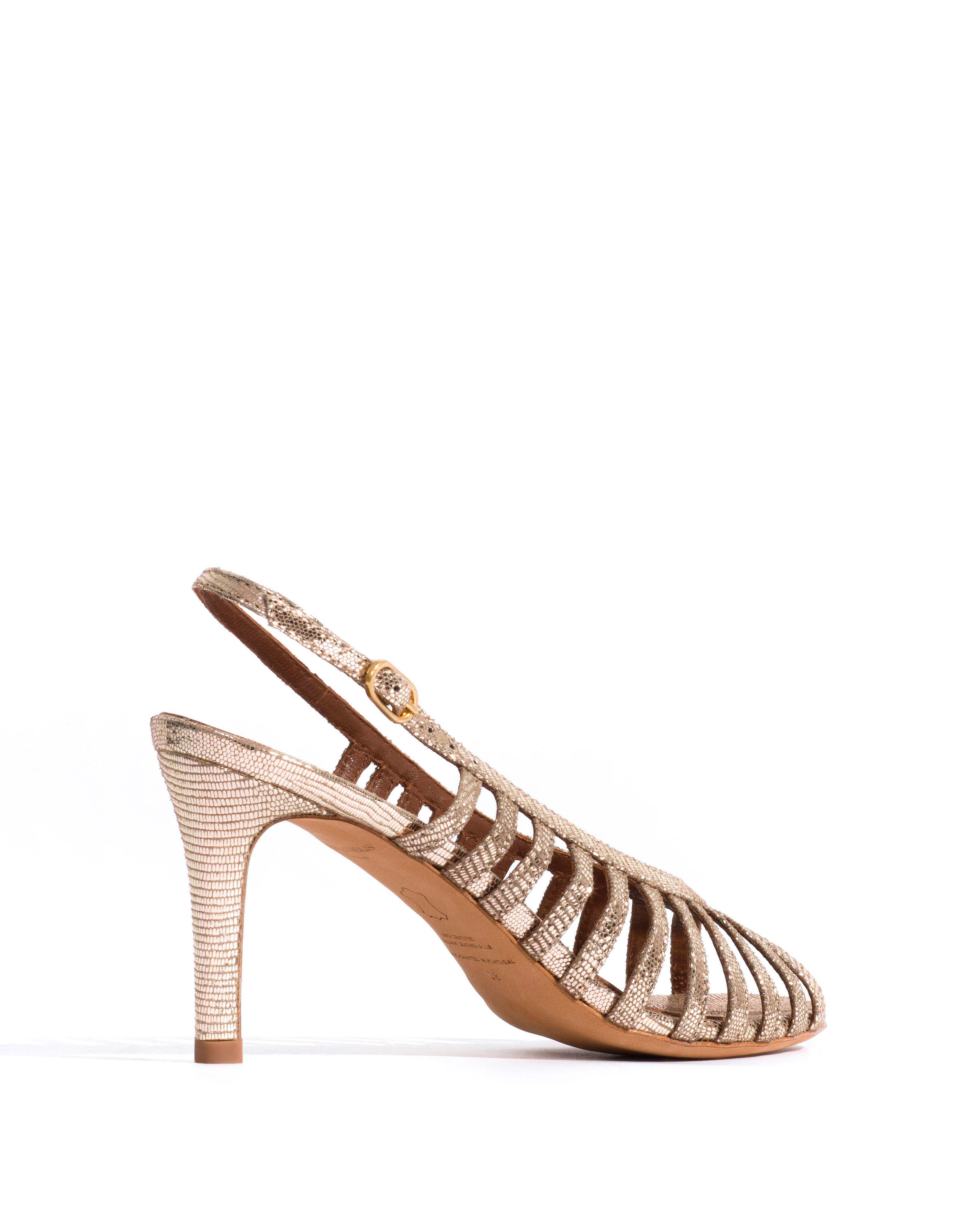 Carminho 75 Lizard metallic goat Vintage champagne - Image 4