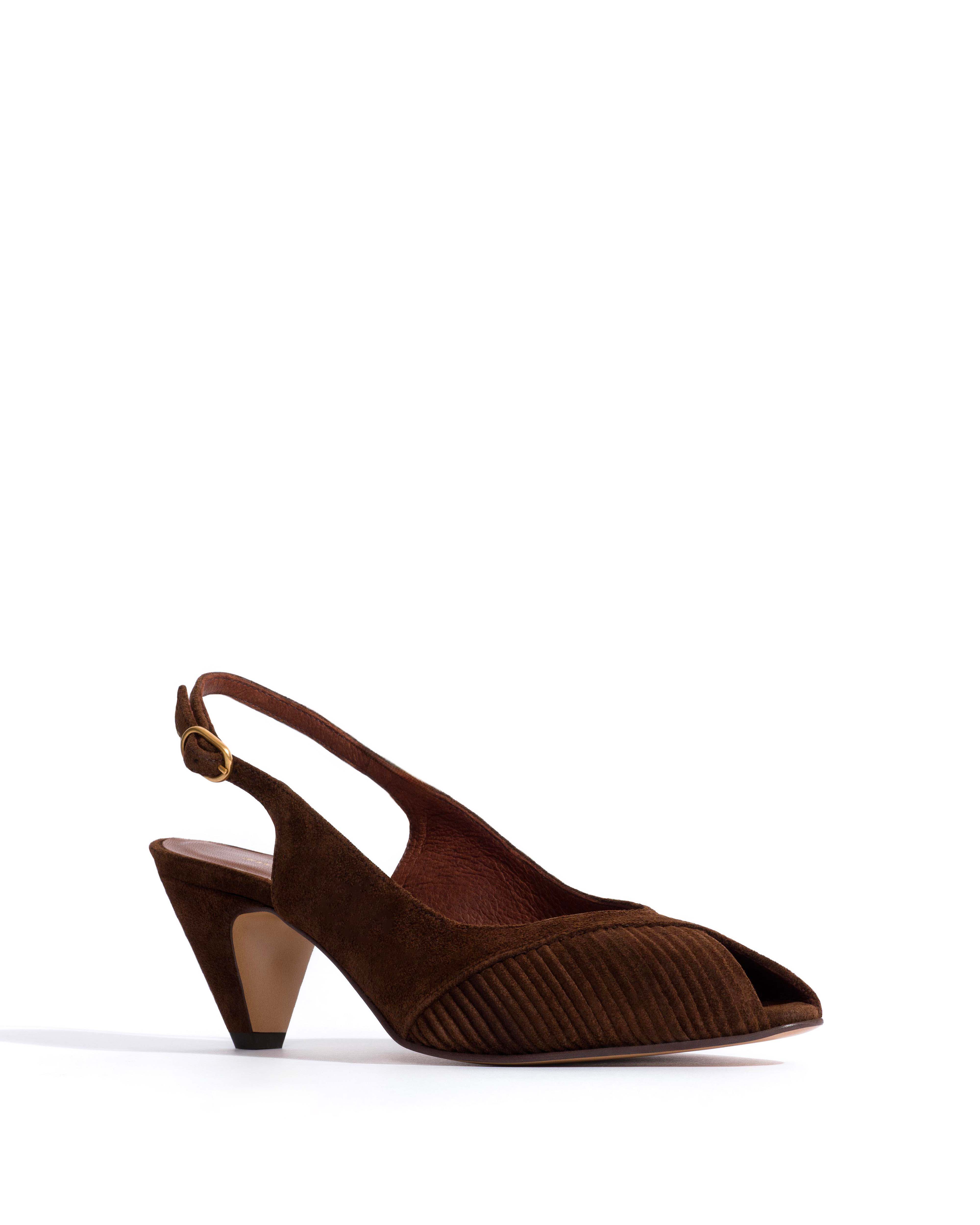 Cassandra 50 stiletto Calf suede Chocolate - Image 2