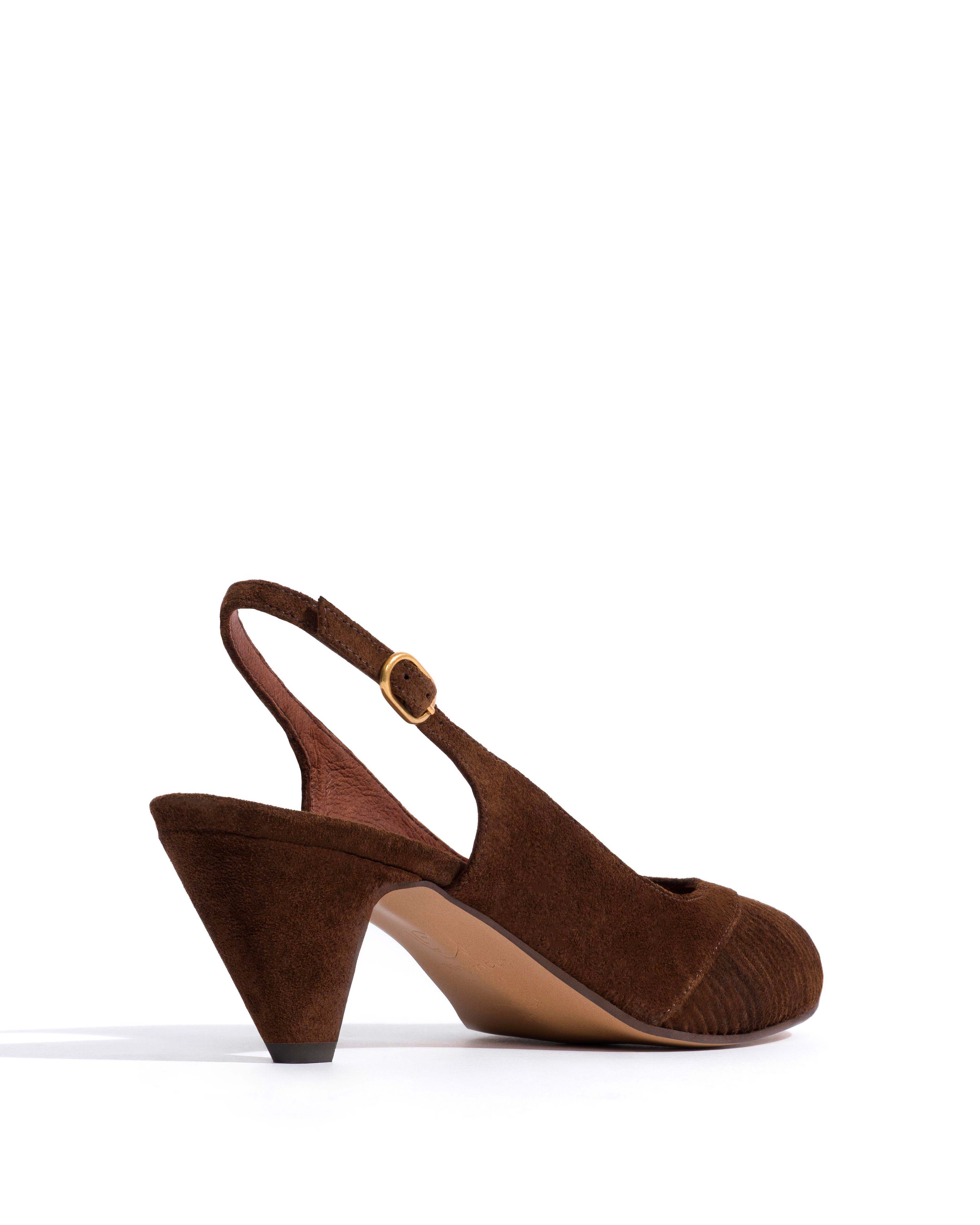Cassandra 50 stiletto Calf suede Chocolate - Image 3