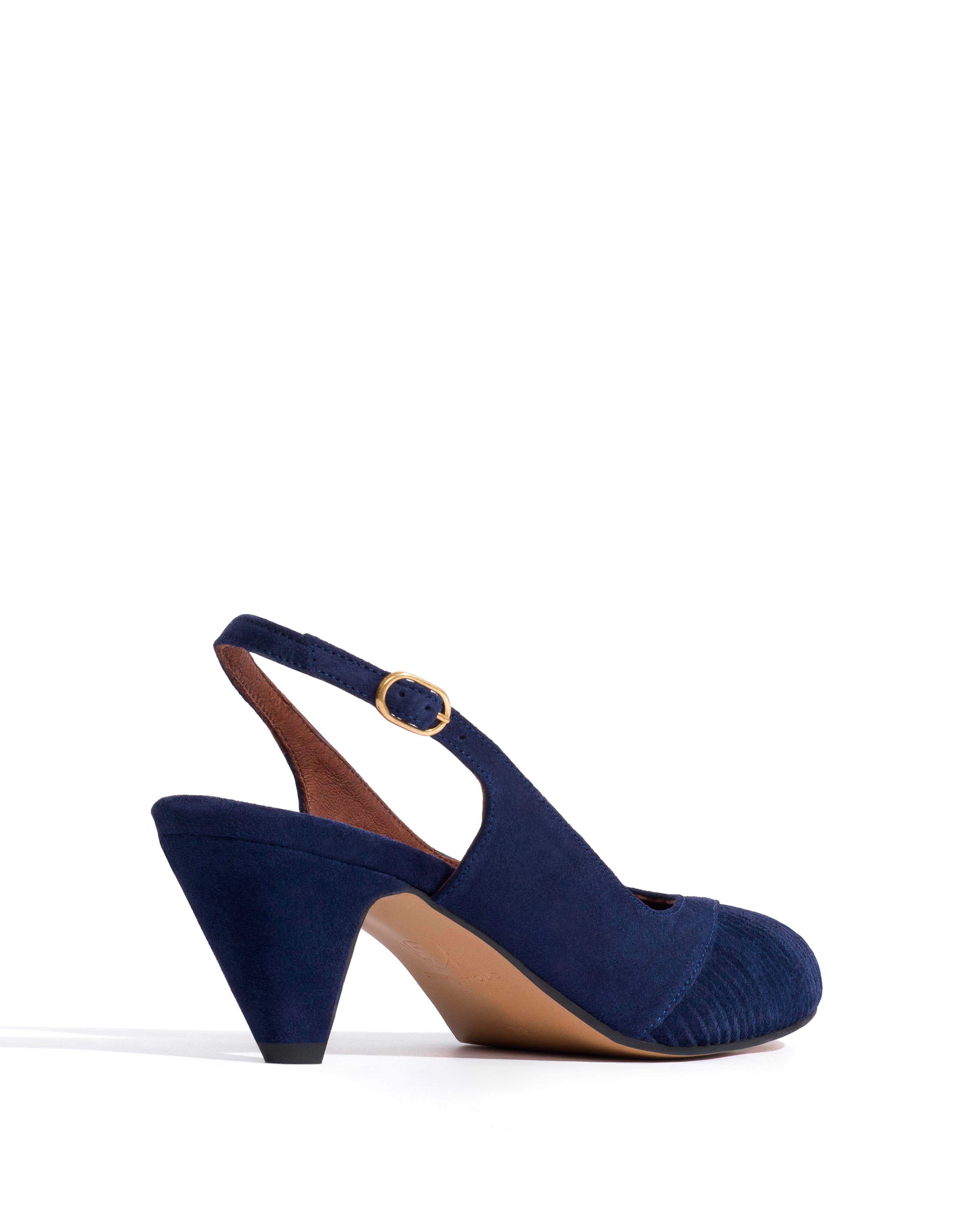 Cassandra 50 stiletto Calf suede Ink blue - Image 3
