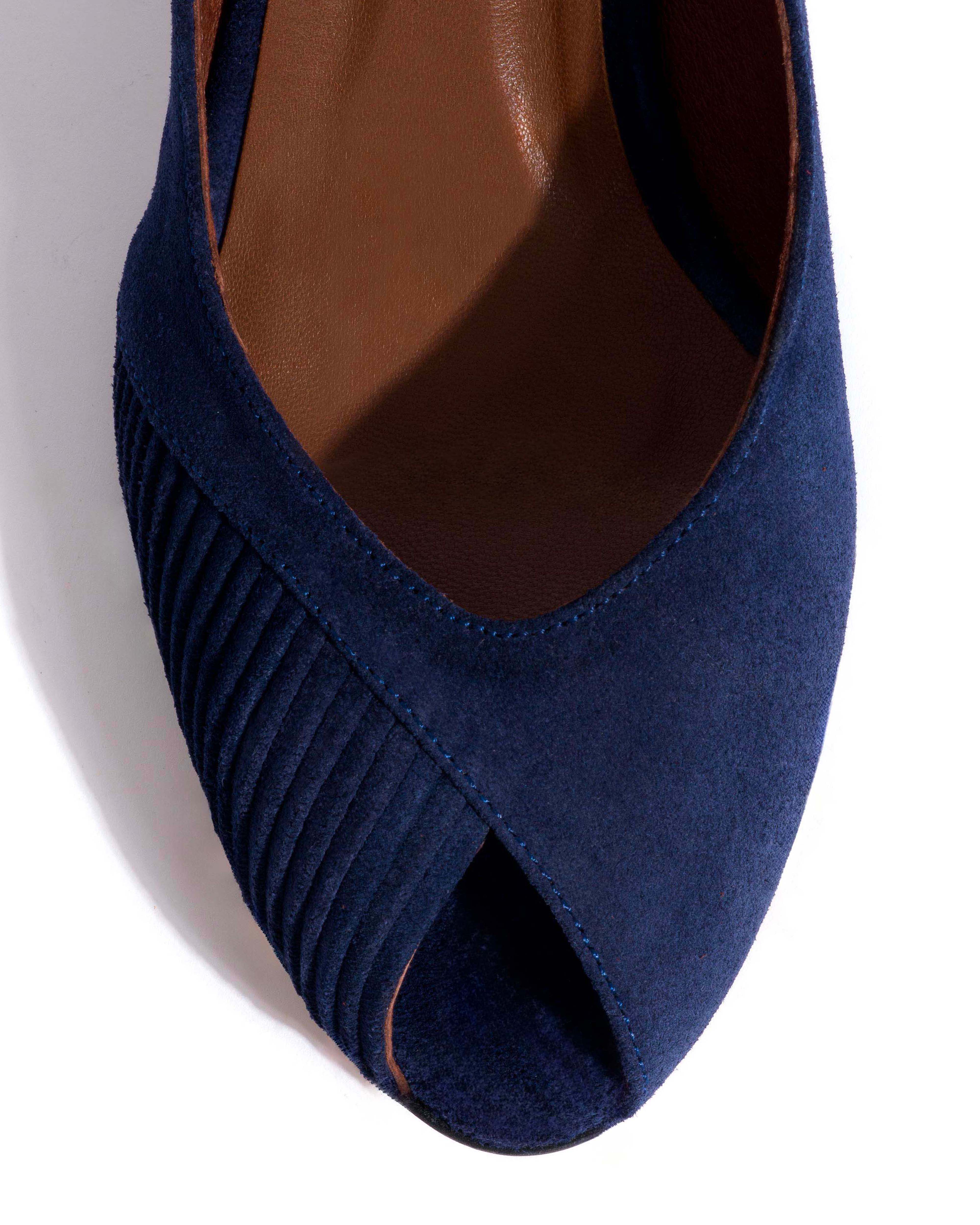 Cassandra 50 stiletto Calf suede Ink blue - Image 5