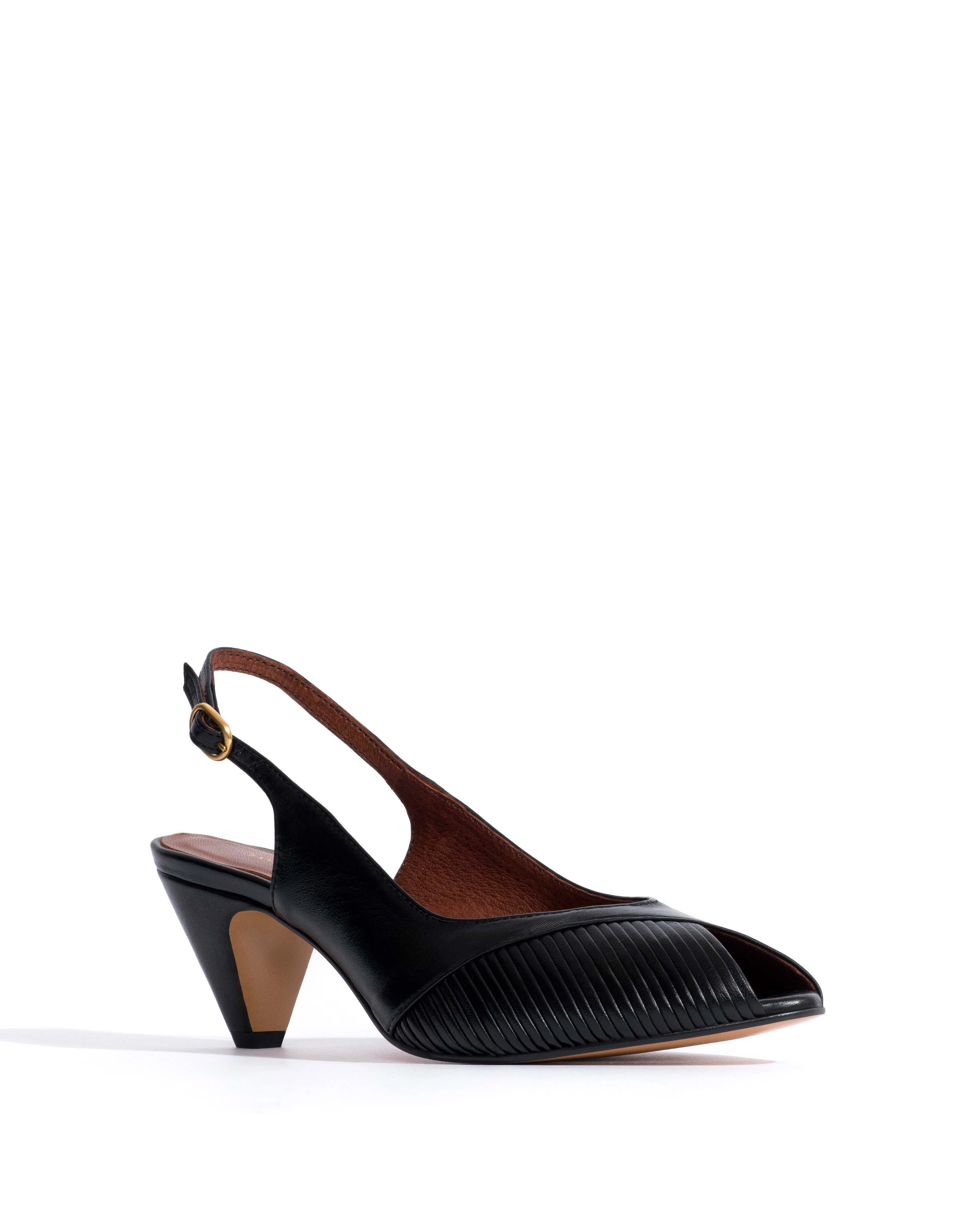 Cassandra 50 stiletto Shiny lamb Black - Image 2