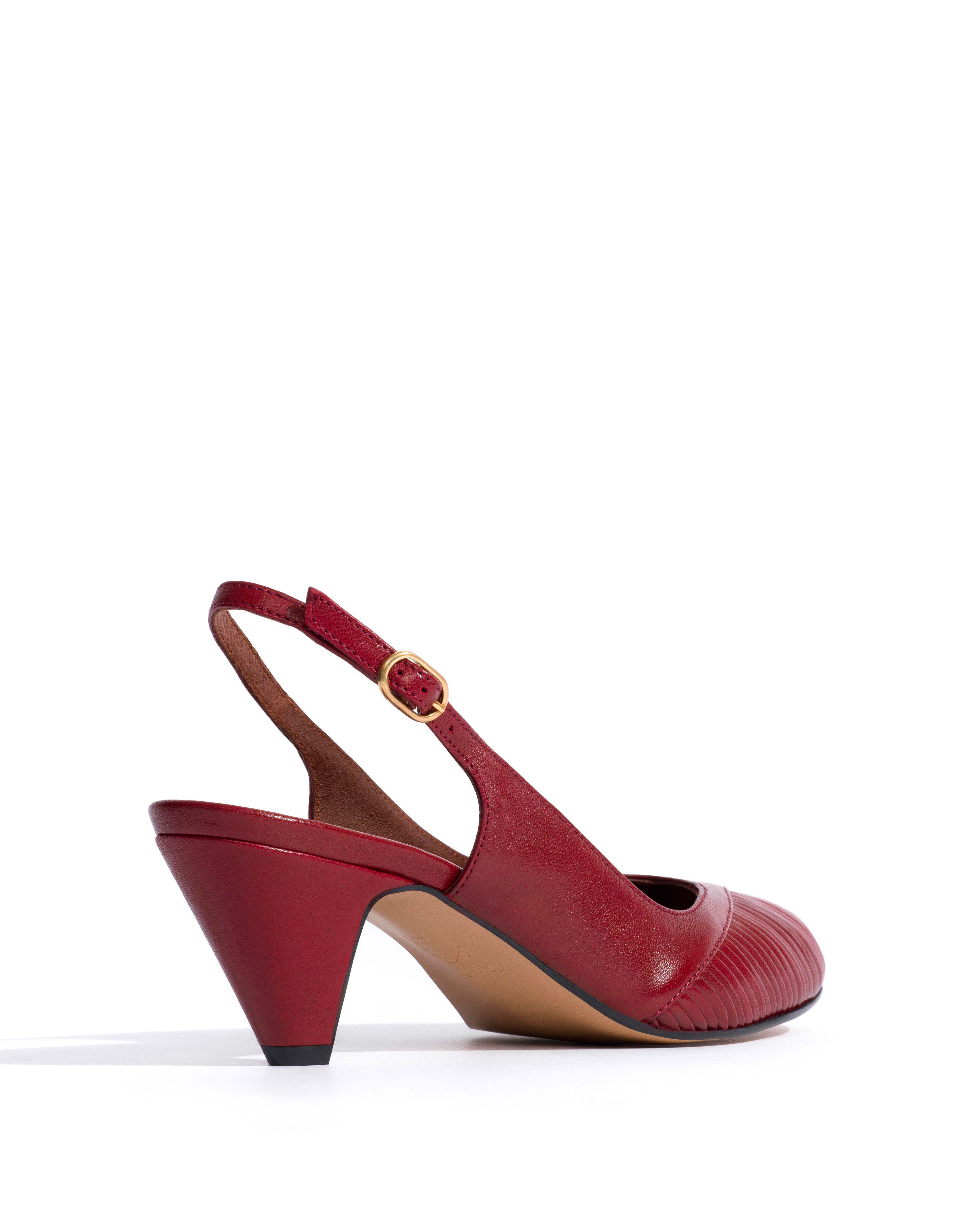 Cassandra 50 stiletto Shiny lamb Pomegranate - Image 3