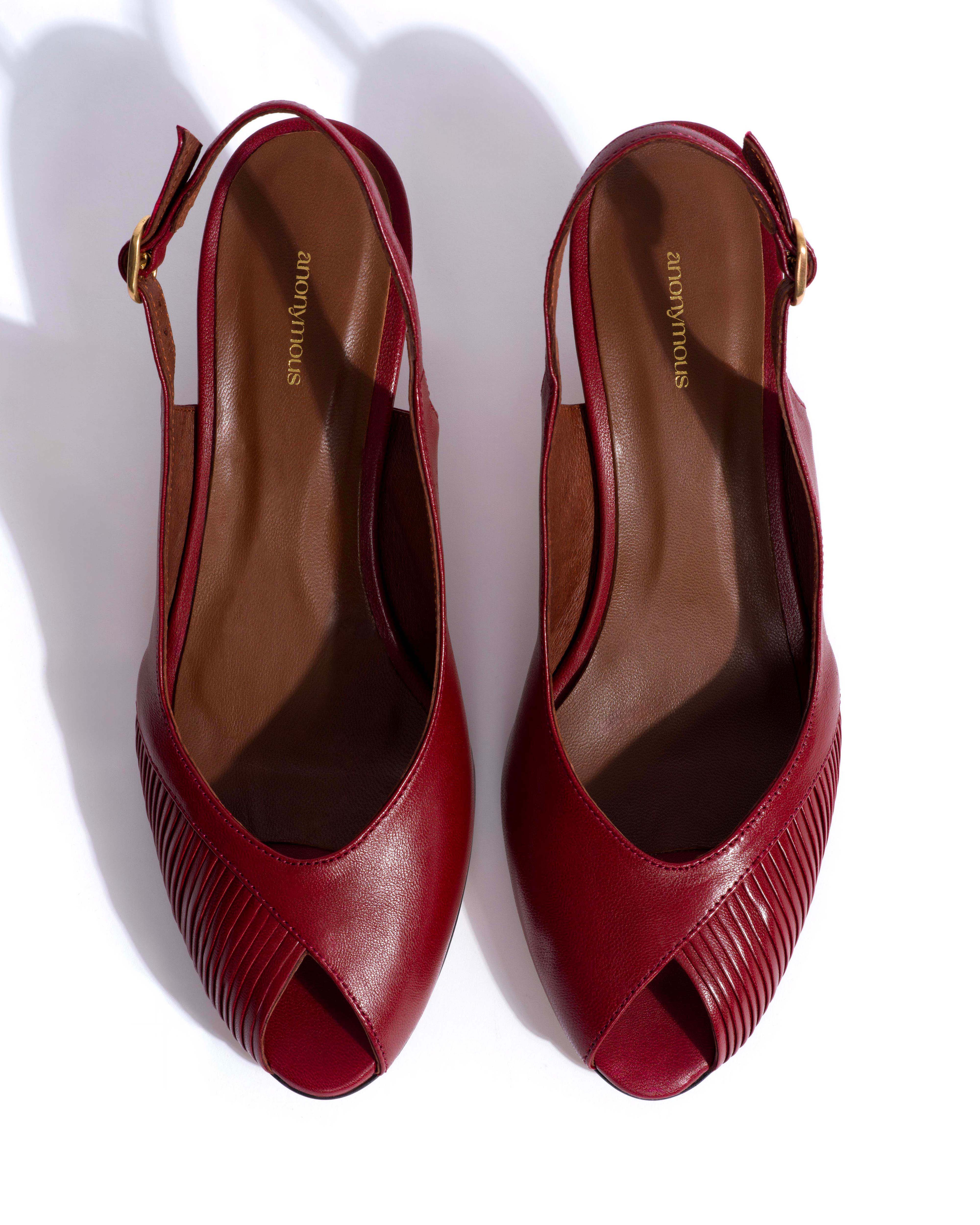 Cassandra 50 stiletto Shiny lamb Pomegranate - Image 4