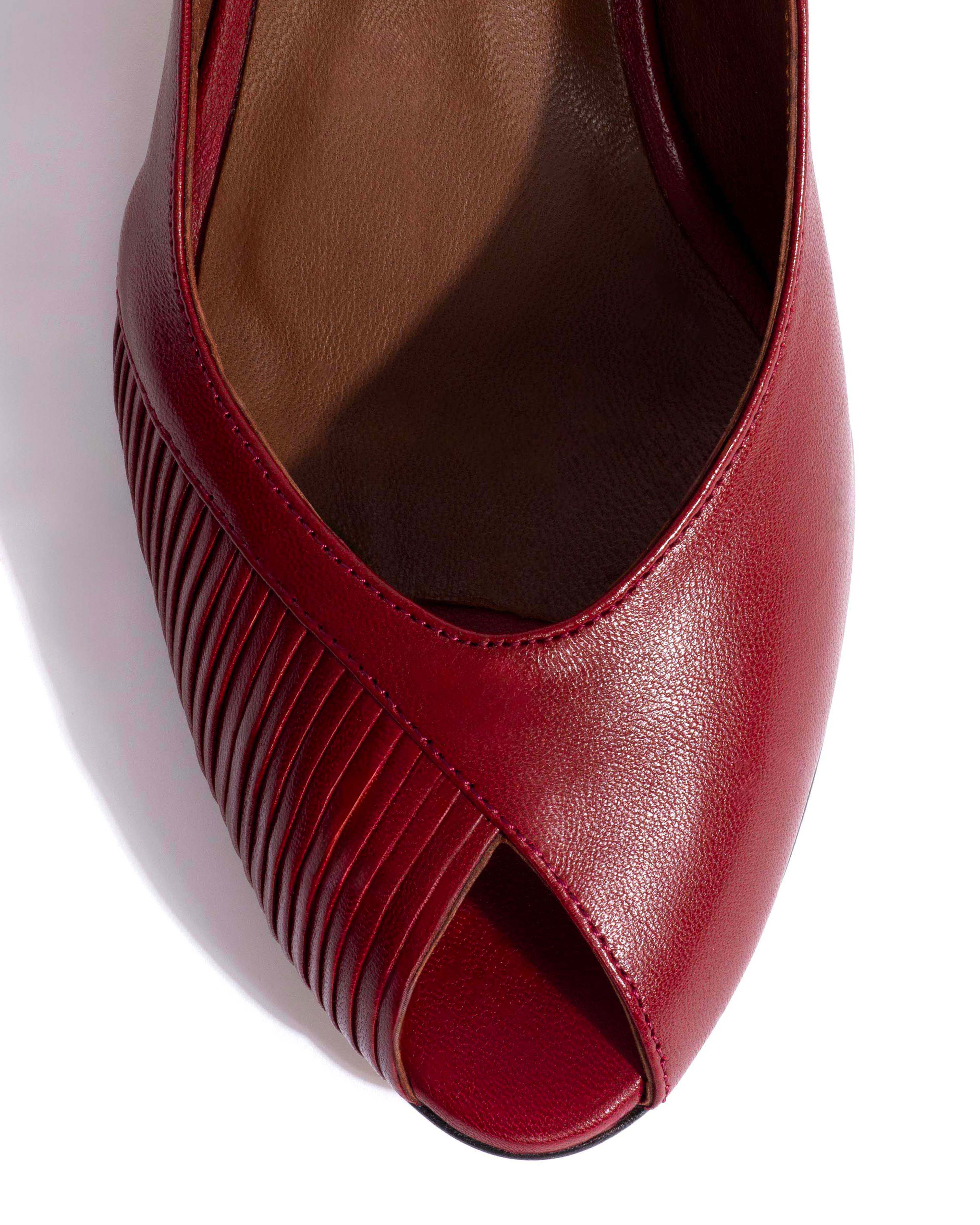 Cassandra 50 stiletto Shiny lamb Pomegranate - Image 5