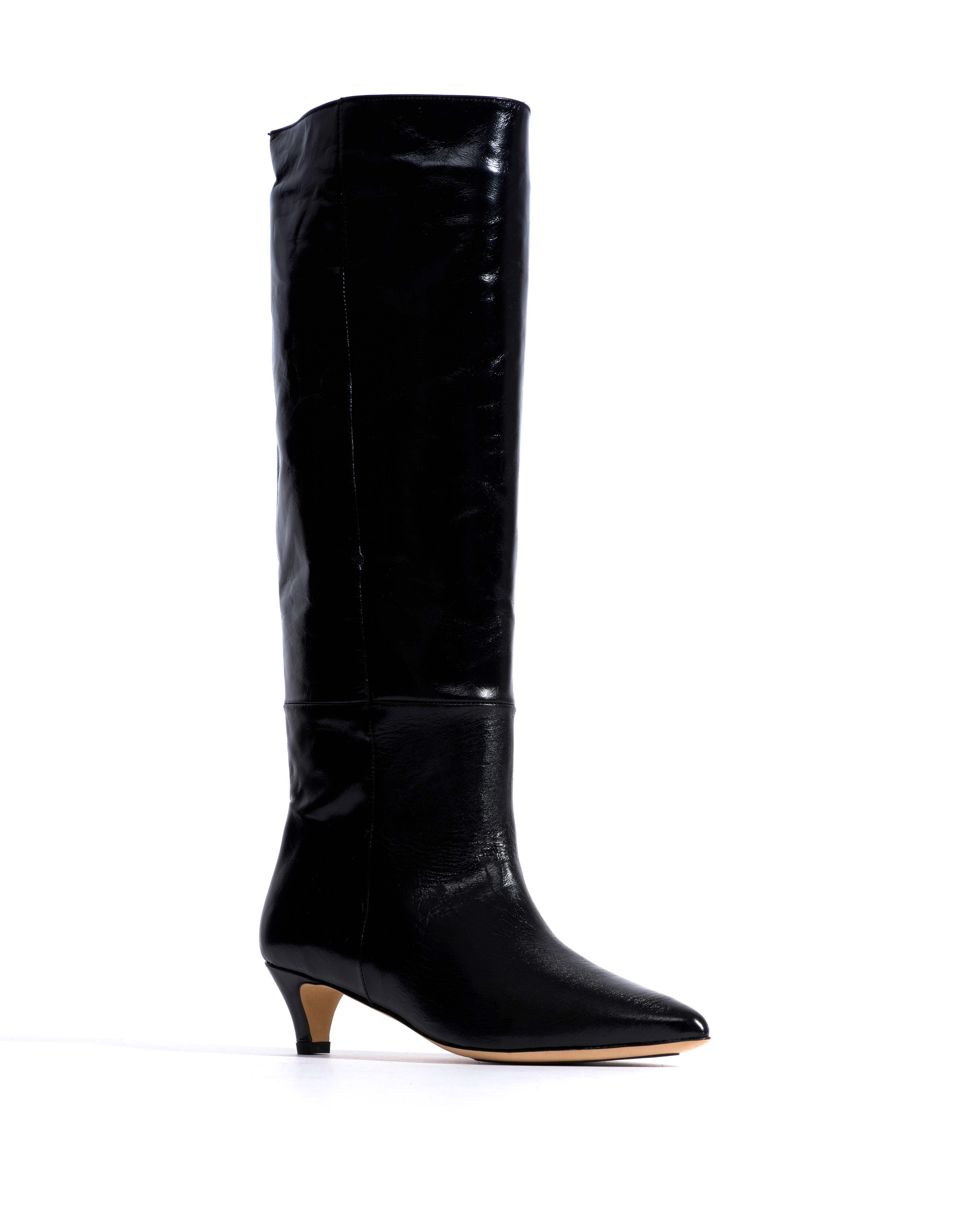 Cecilia 40 stiletto Crinkled soft calf Black - Image 2