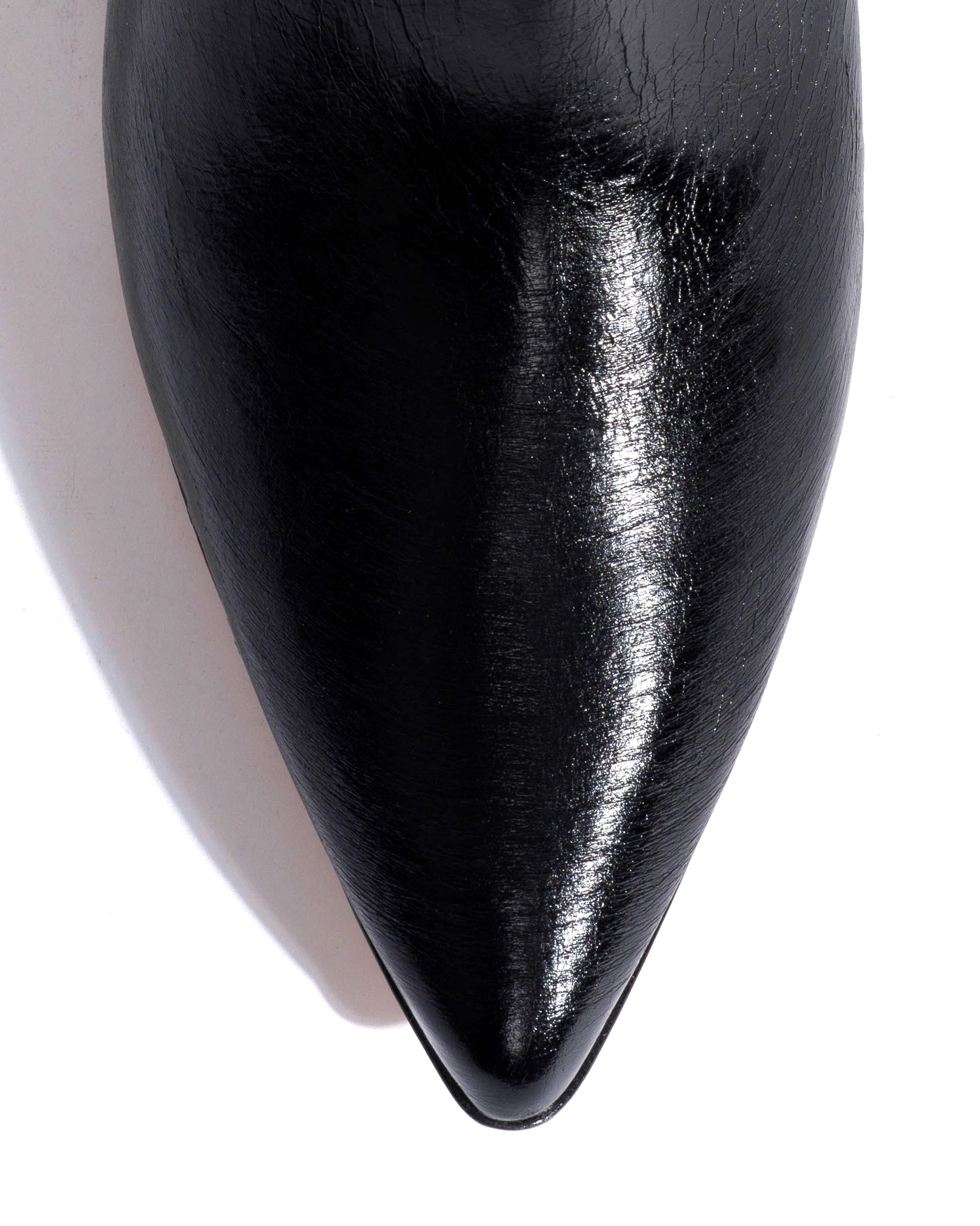 Cecilia 40 stiletto Crinkled soft calf Black - Image 6