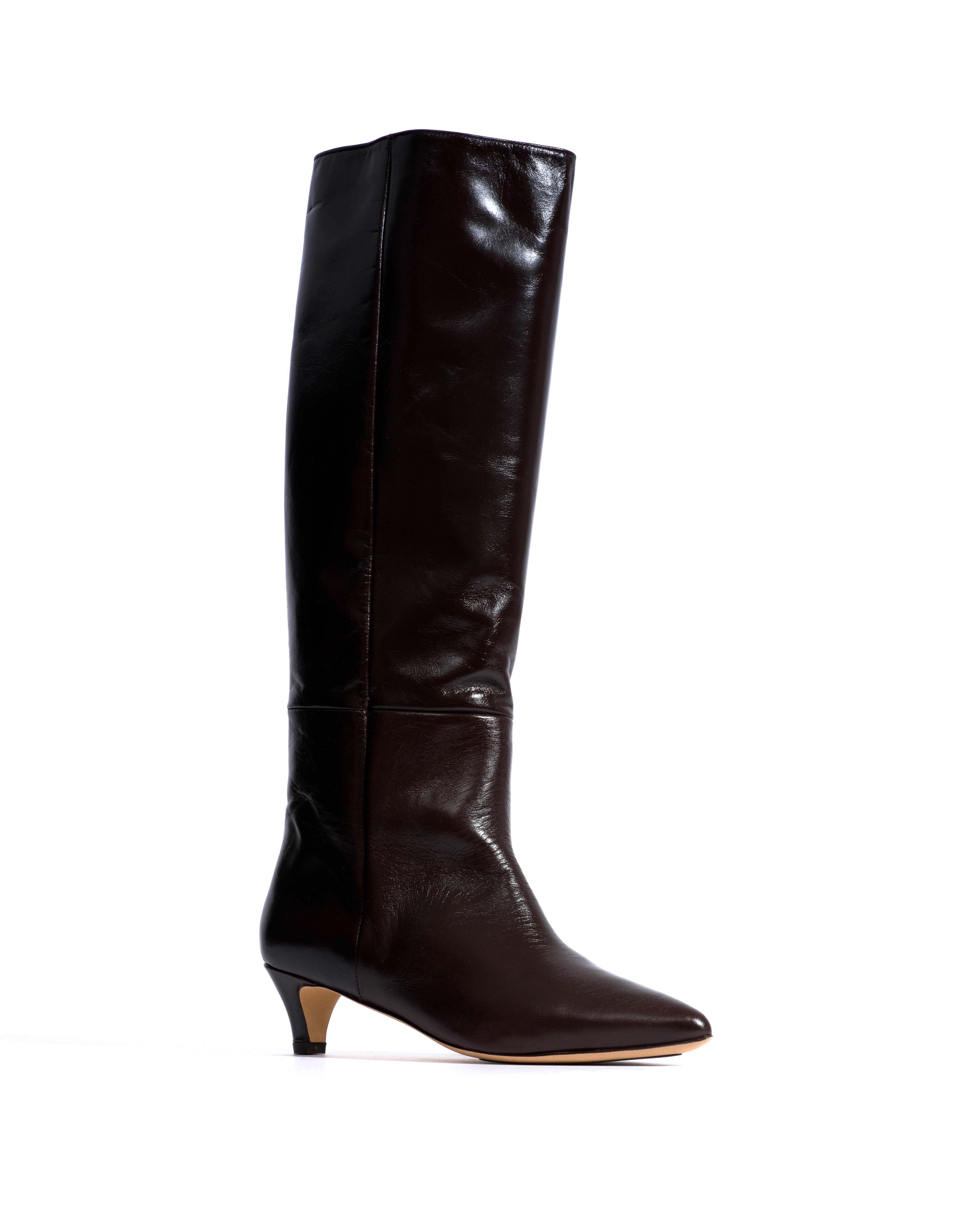 Cecilia 40 stiletto Crinkled soft calf Espresso brown - Image 2