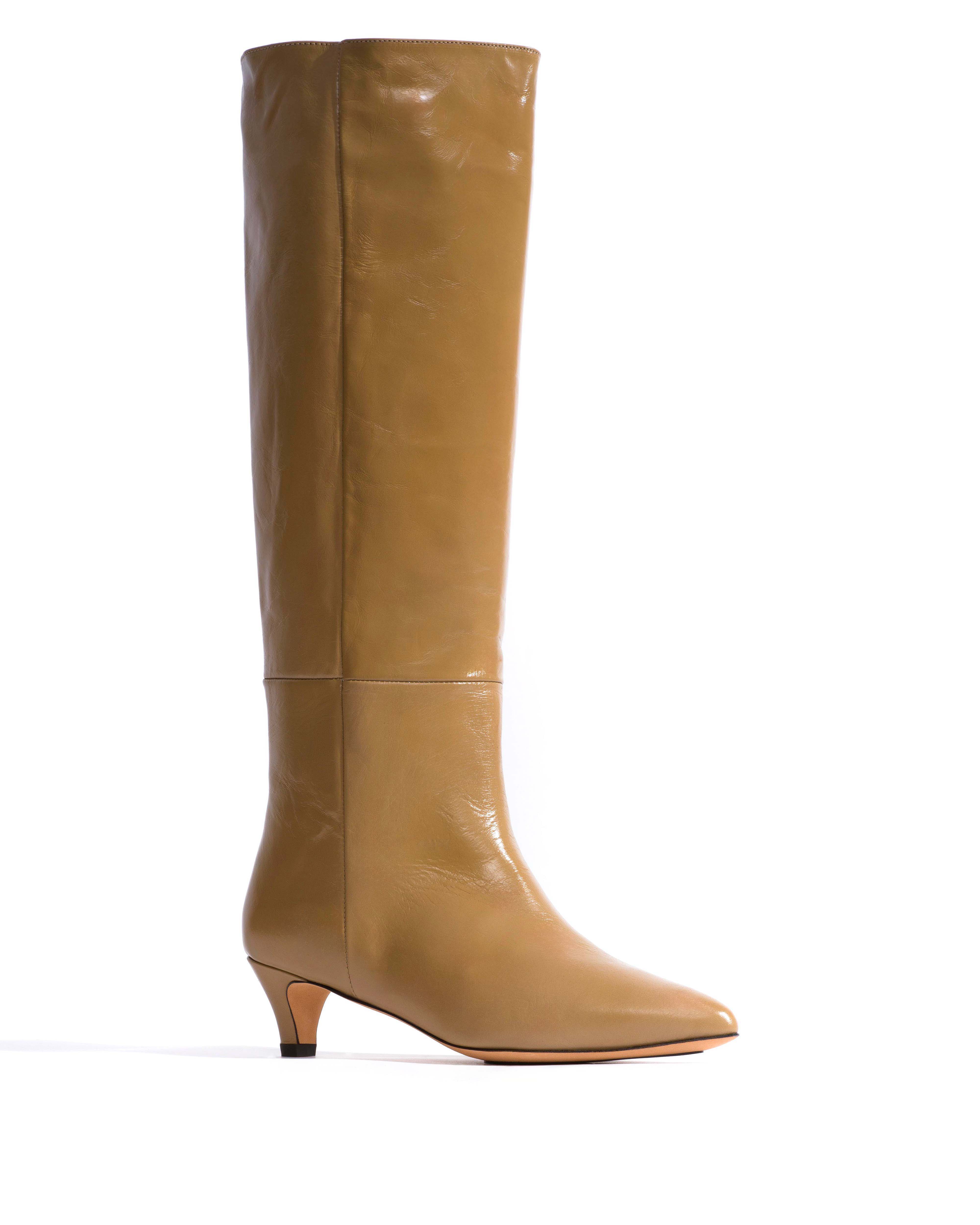 Cecilia 40 stiletto Crinkled soft calf Mushroom - Image 2