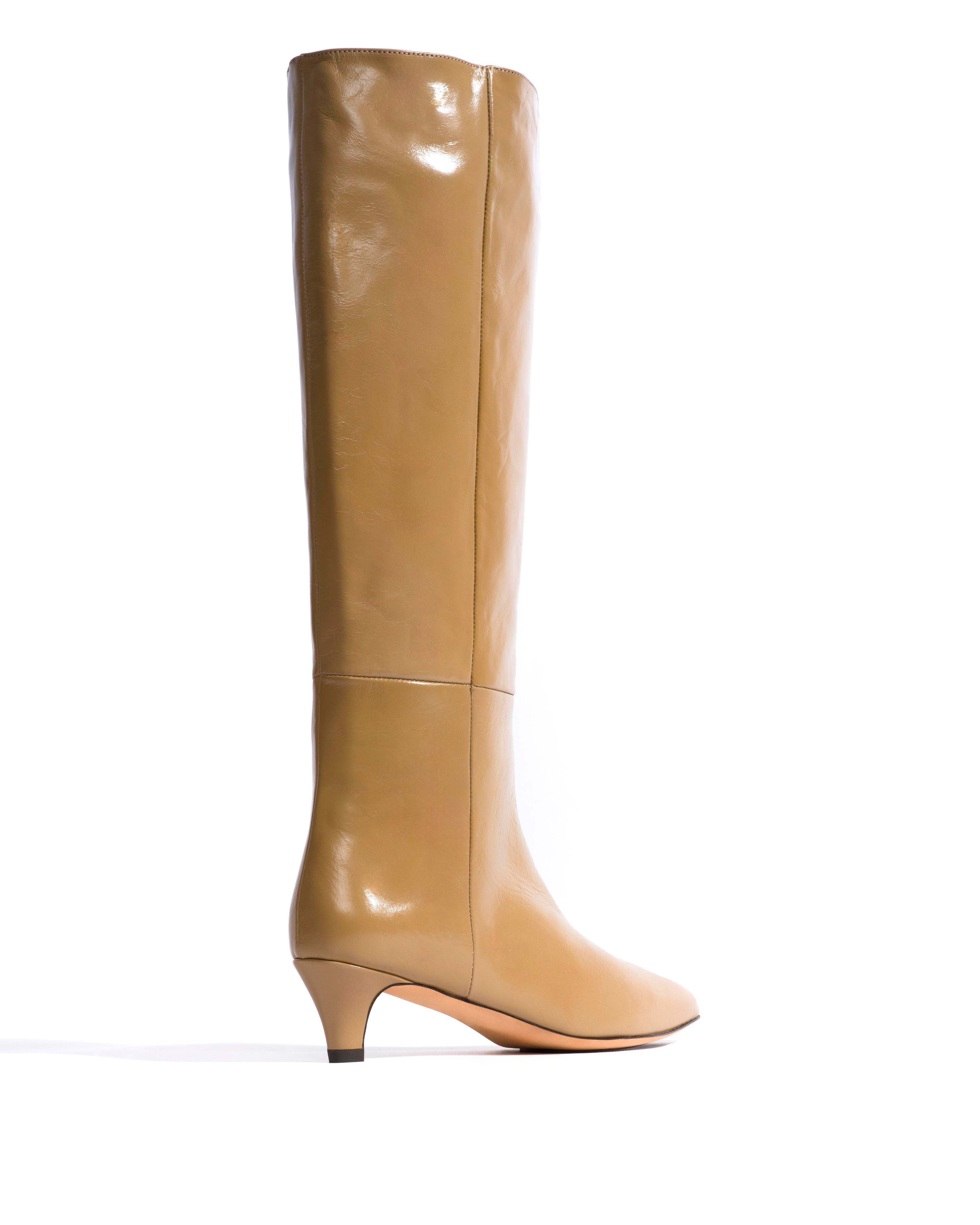 Cecilia 40 stiletto Crinkled soft calf Mushroom - Image 3
