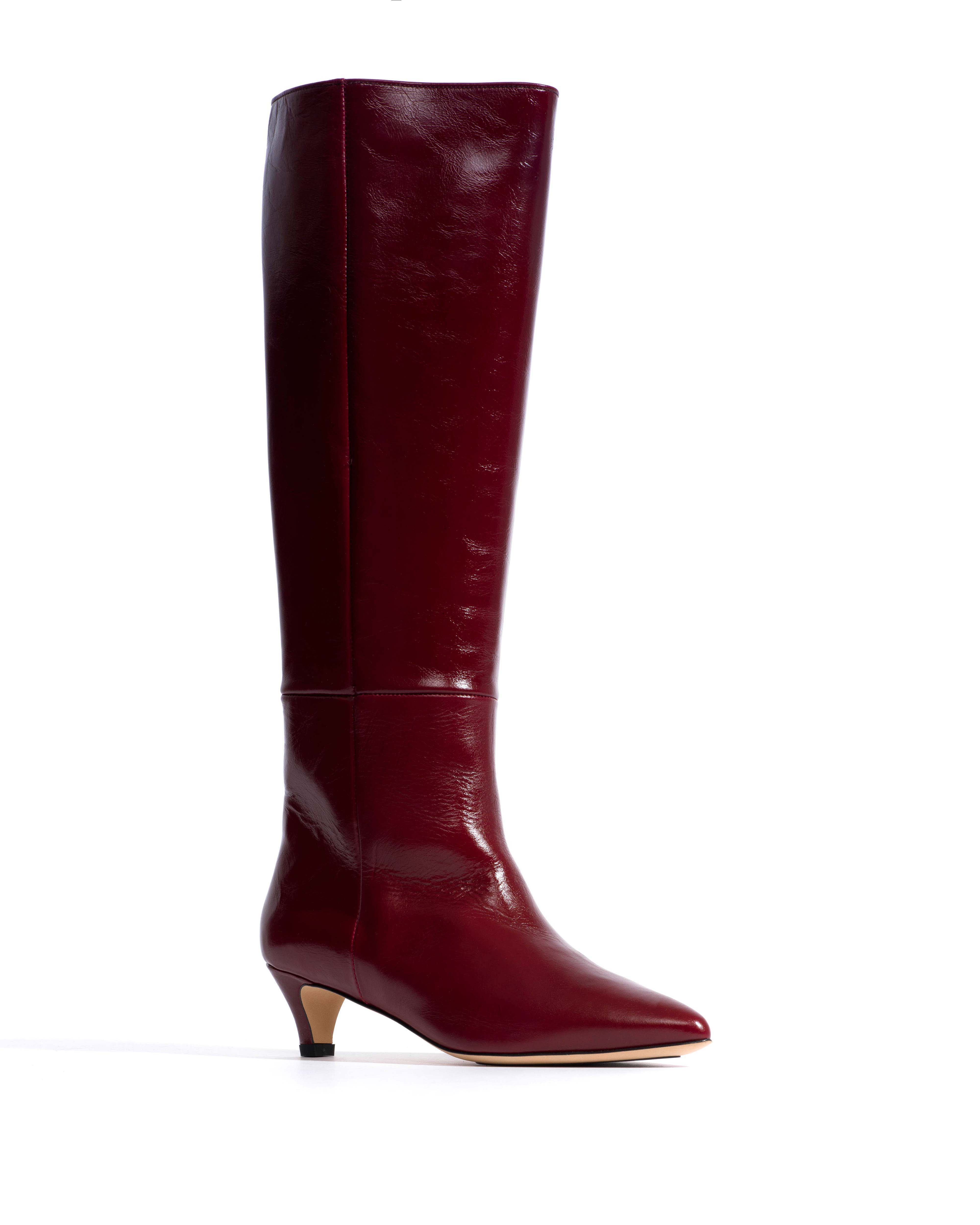 Cecilia 40 stiletto Crinkled soft calf Pomegranate - Image 2