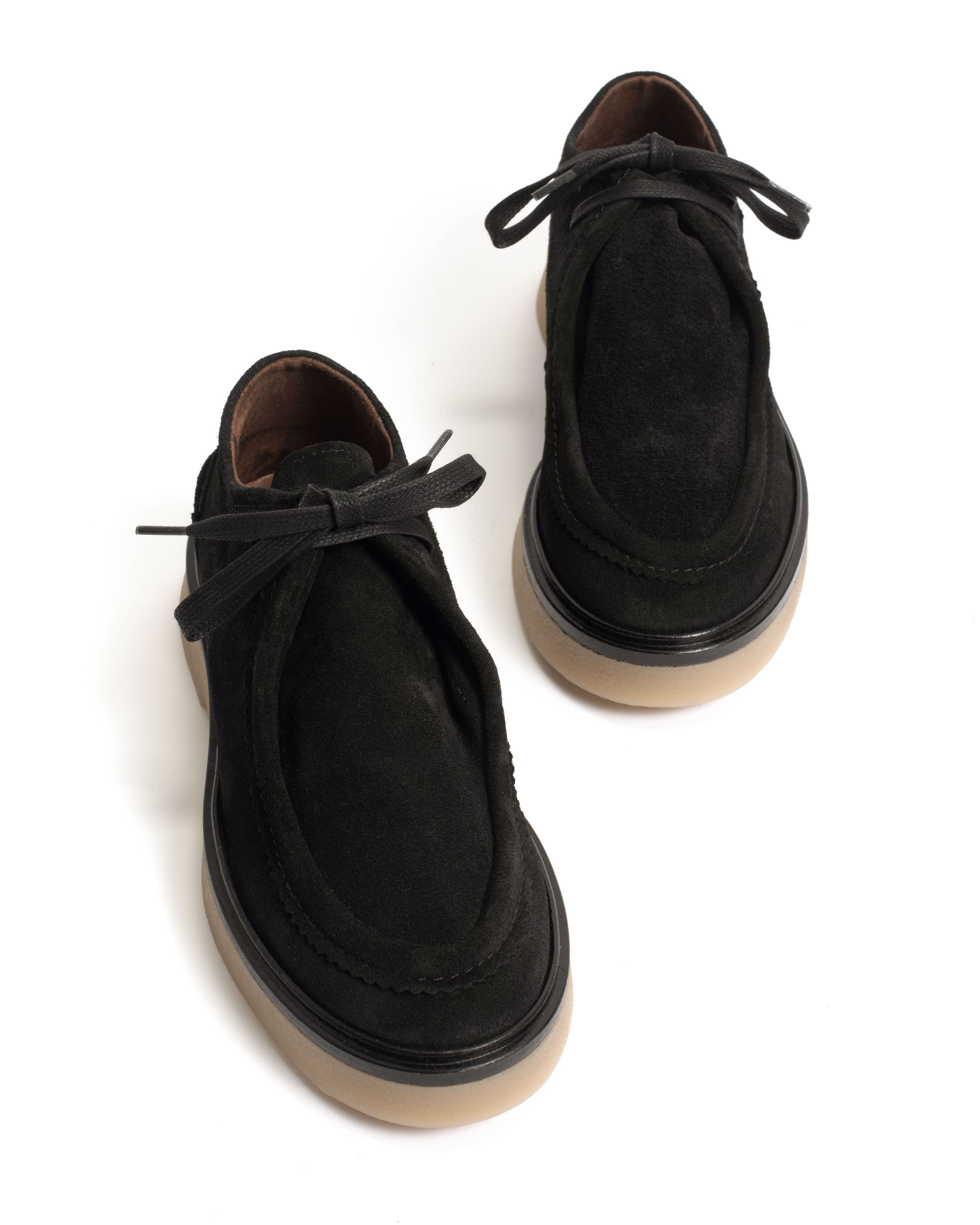 Chez flat platform Calf suede & Sole Black & natural - Image 3