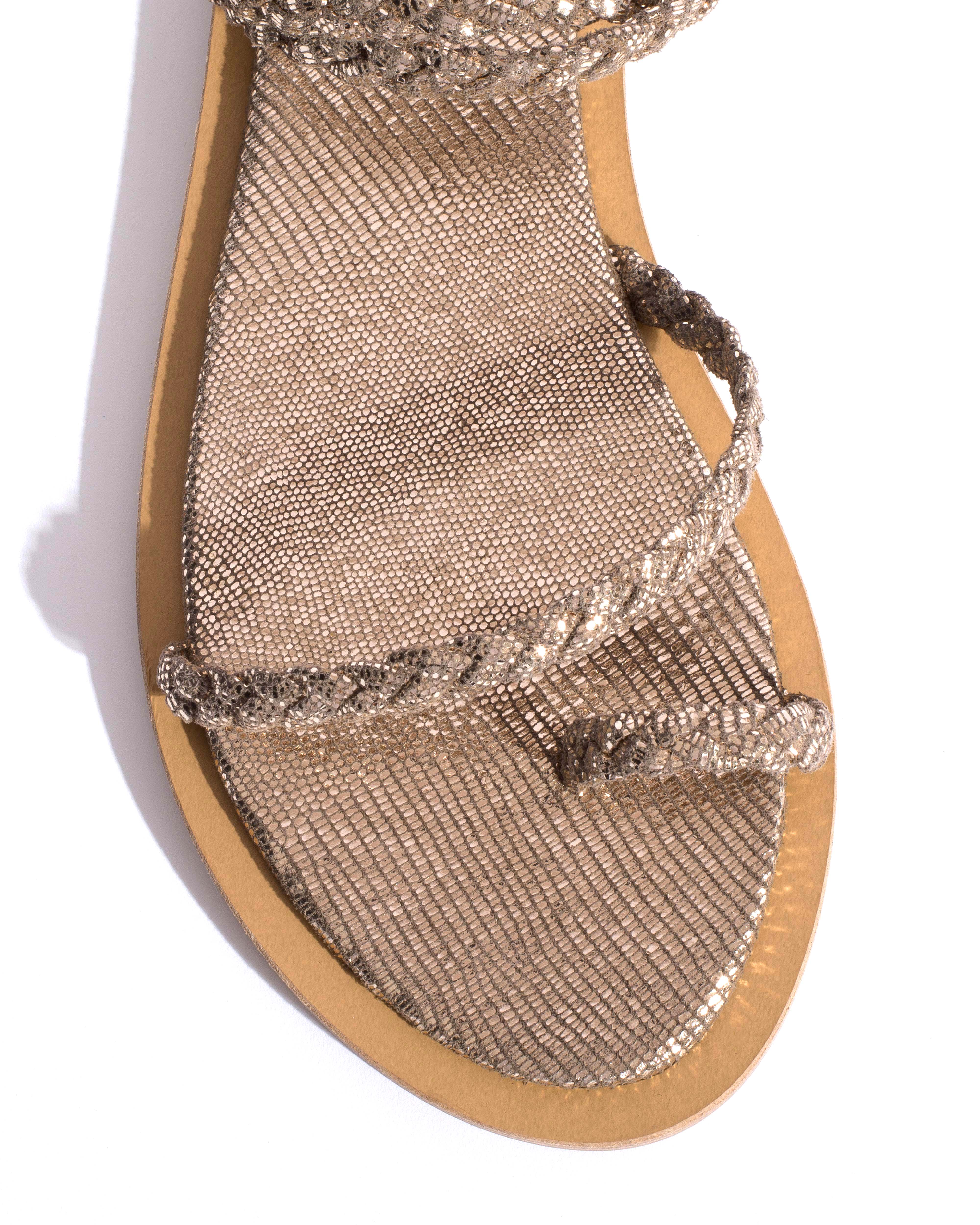 Cinca 10 classic Lizard metallic goat Vintage champagne - Image 5