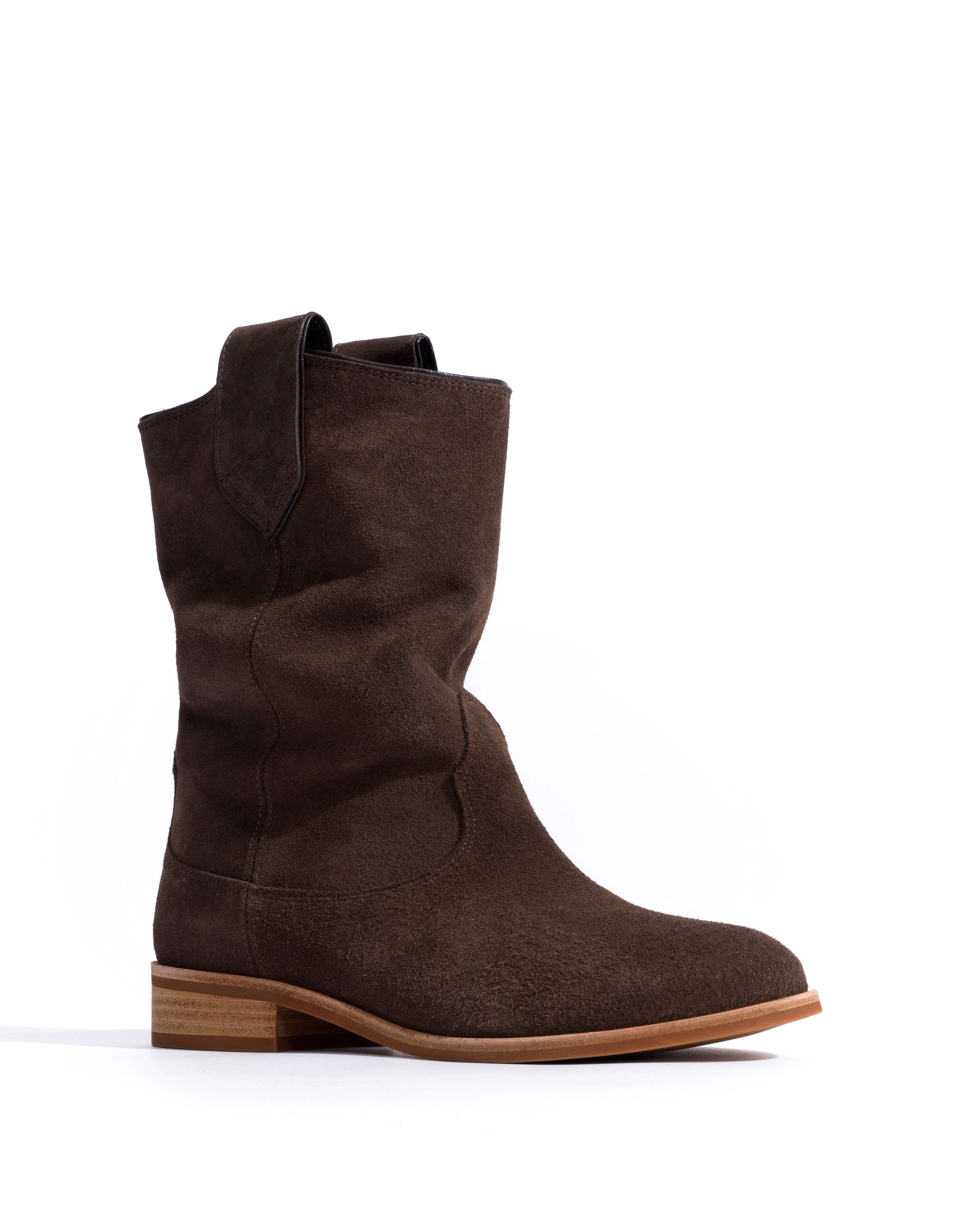 Claudia Calf suede Coffee brown - Image 2