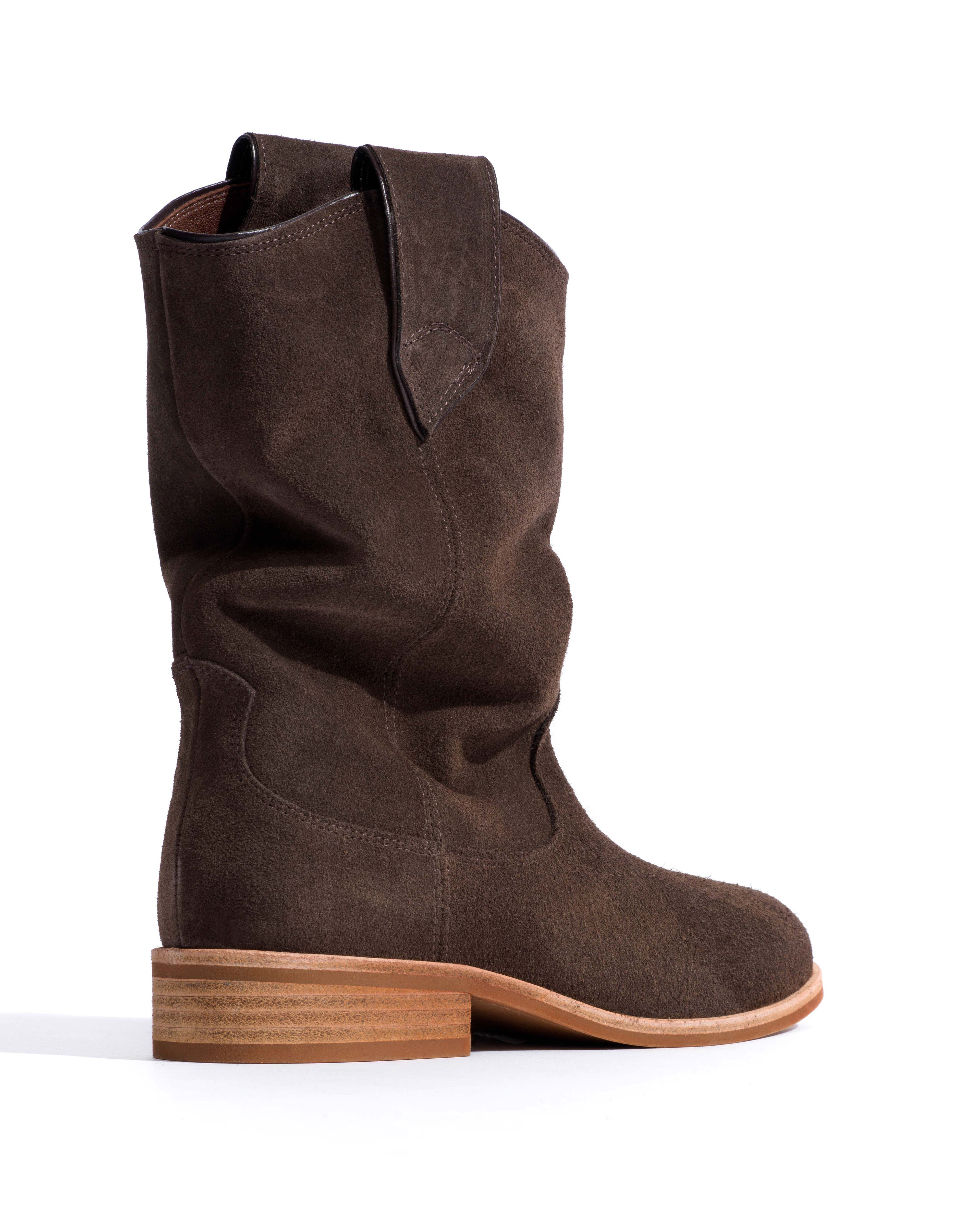 Claudia Calf suede Coffee brown - Image 3