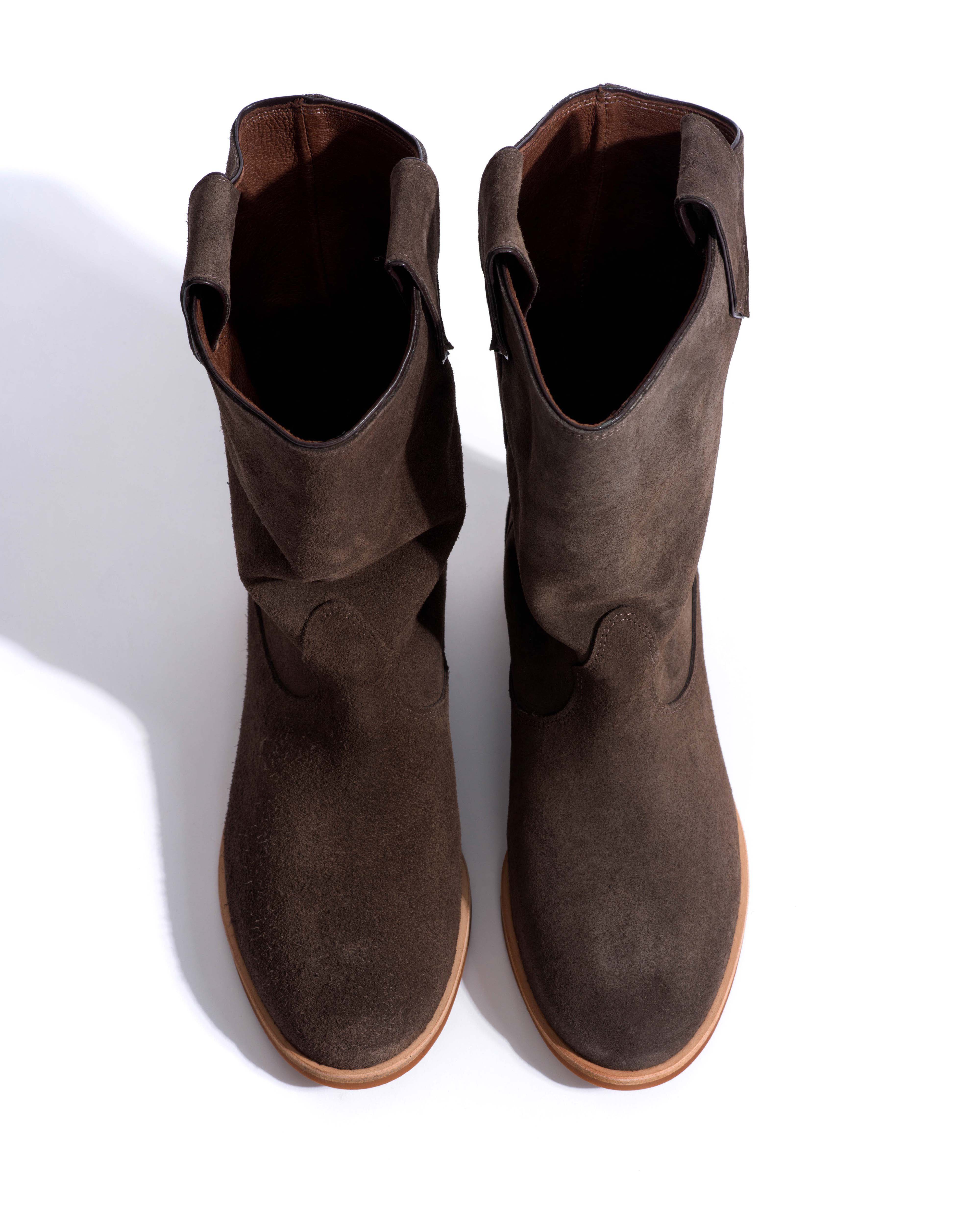 Claudia Calf suede Coffee brown - Image 4