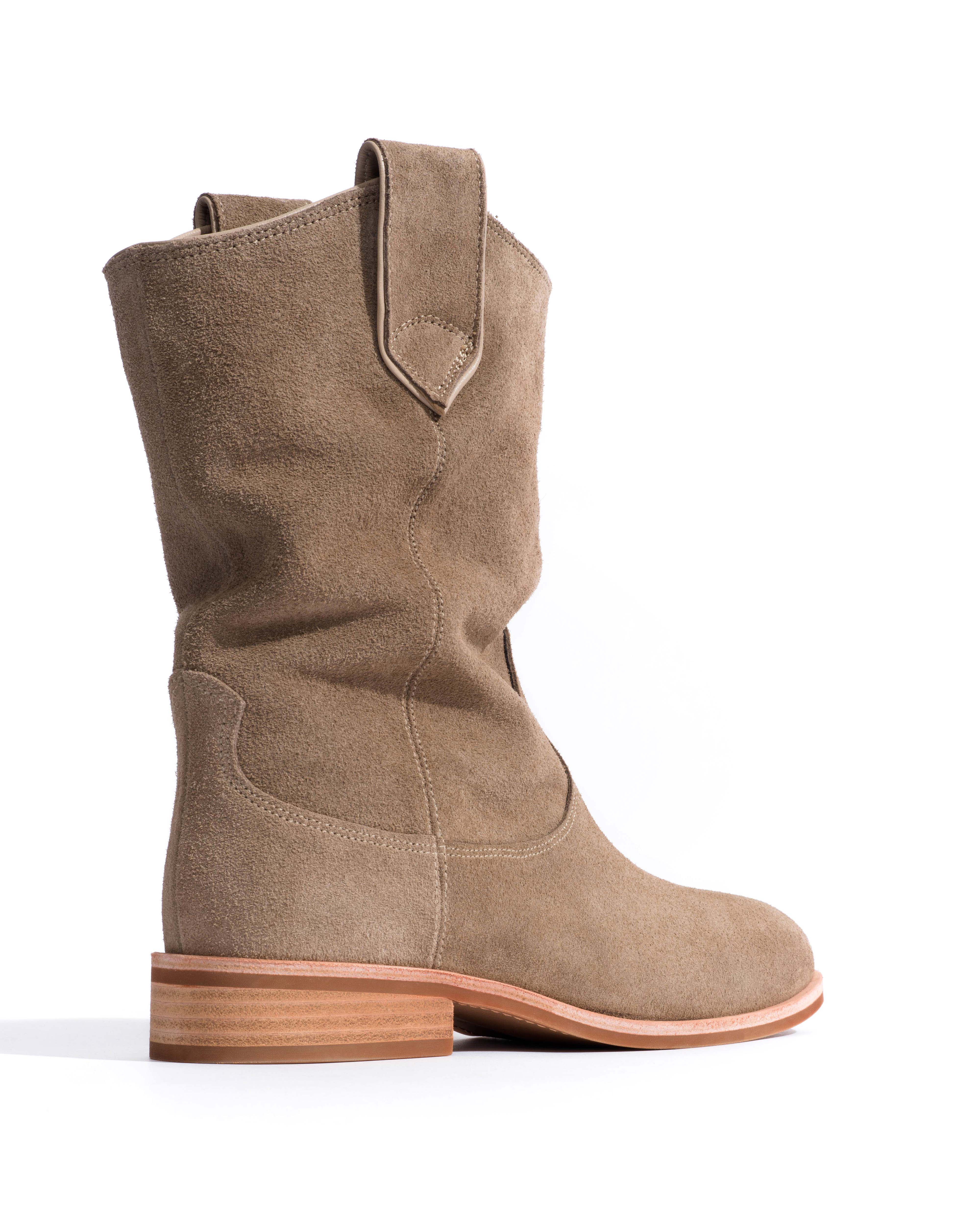 Claudia Calf suede Mushroom - Image 4