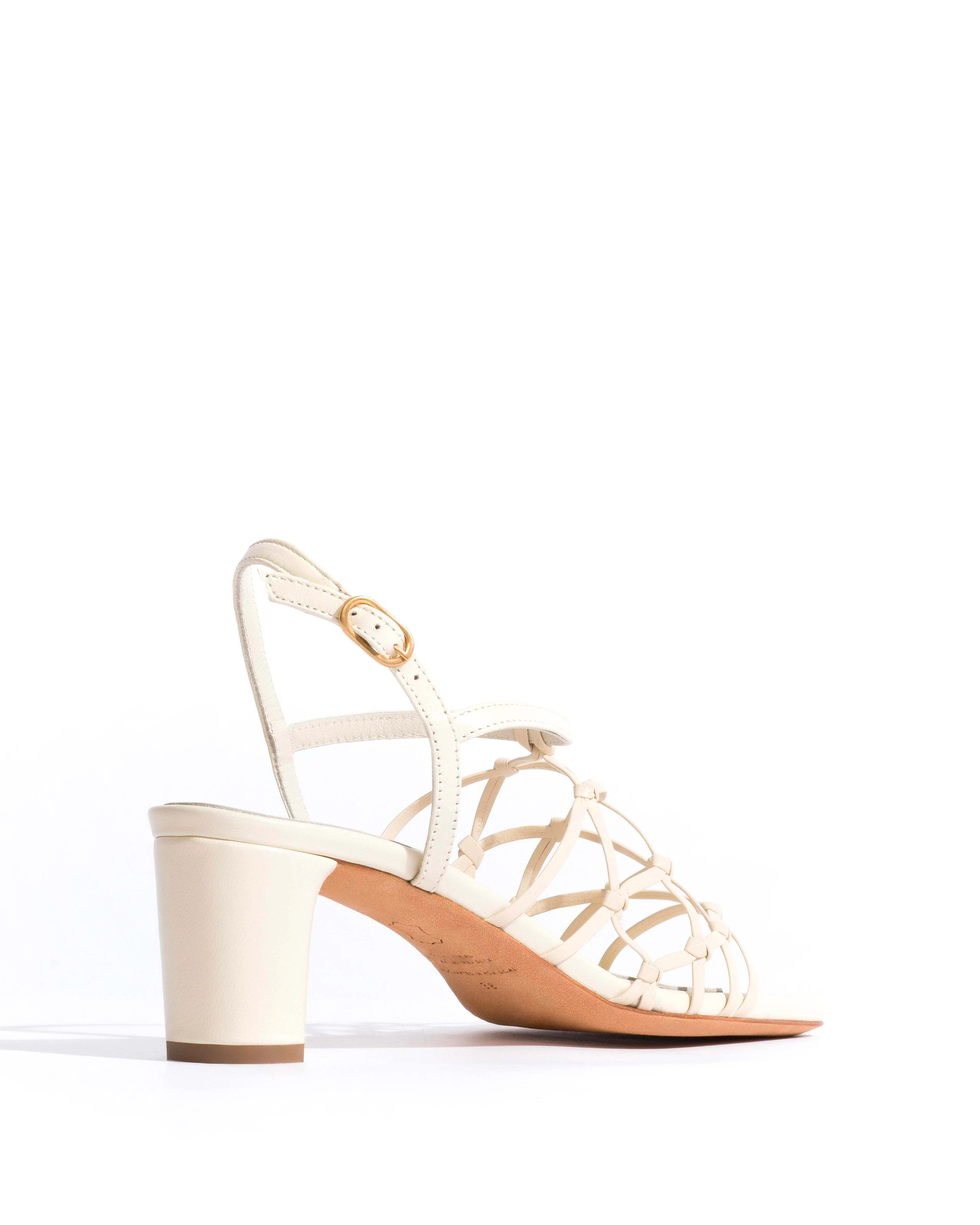 Coco 60 hand-braided Hand-braided leather White sand - Image 3