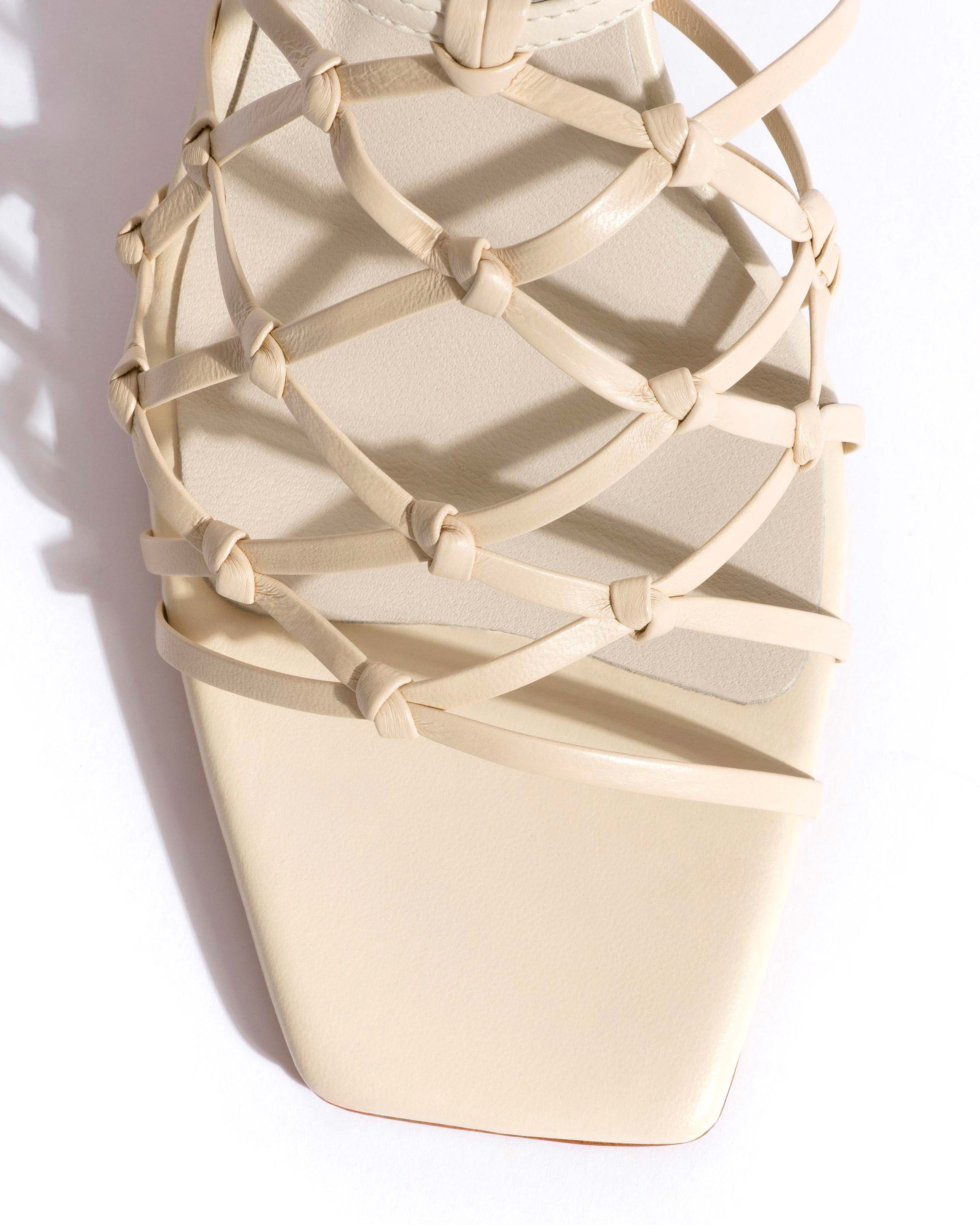 Coco 60 hand-braided Hand-braided leather White sand - Image 5