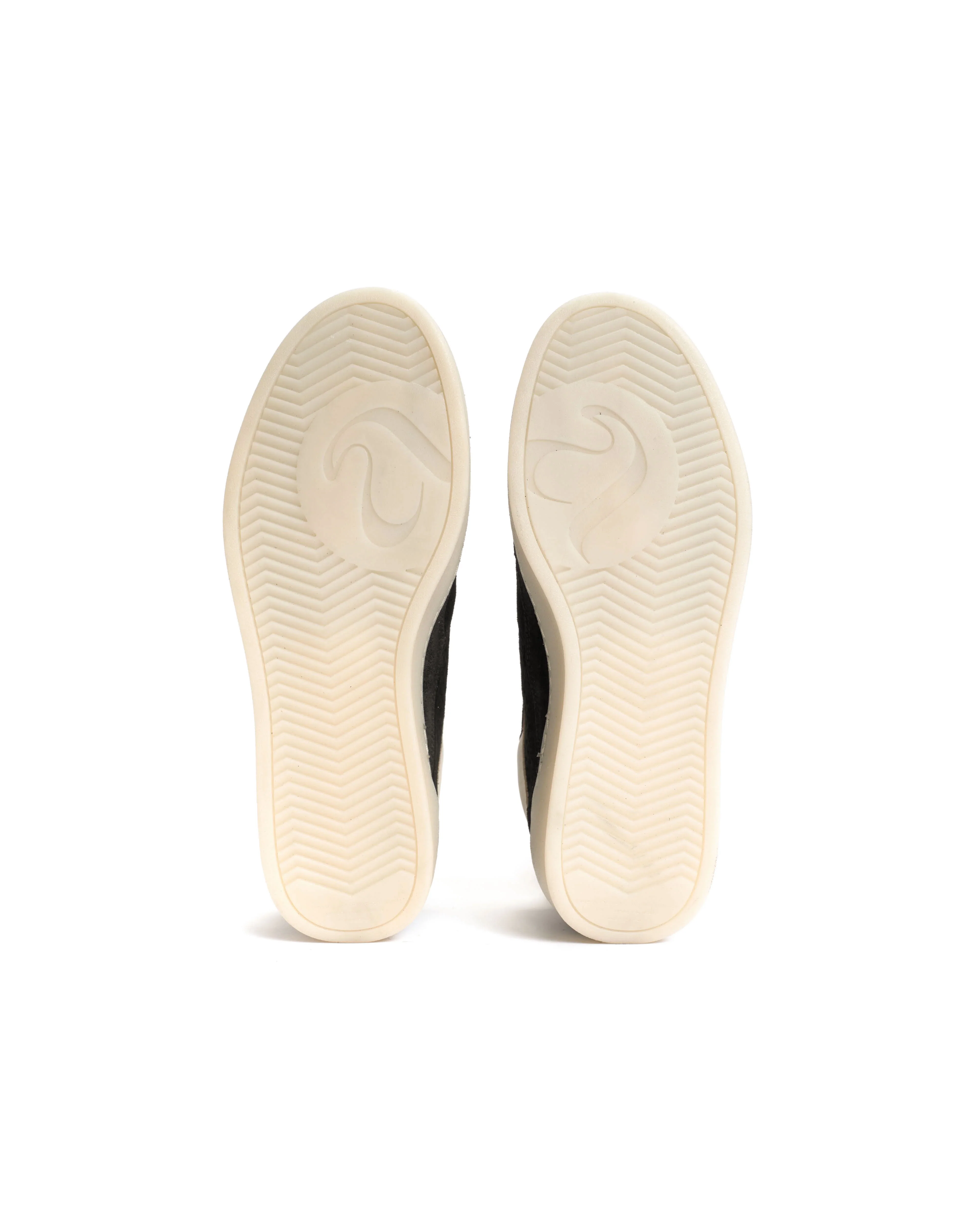 Dabbie Calf suede & sleek leather Black & white sand - Image 6