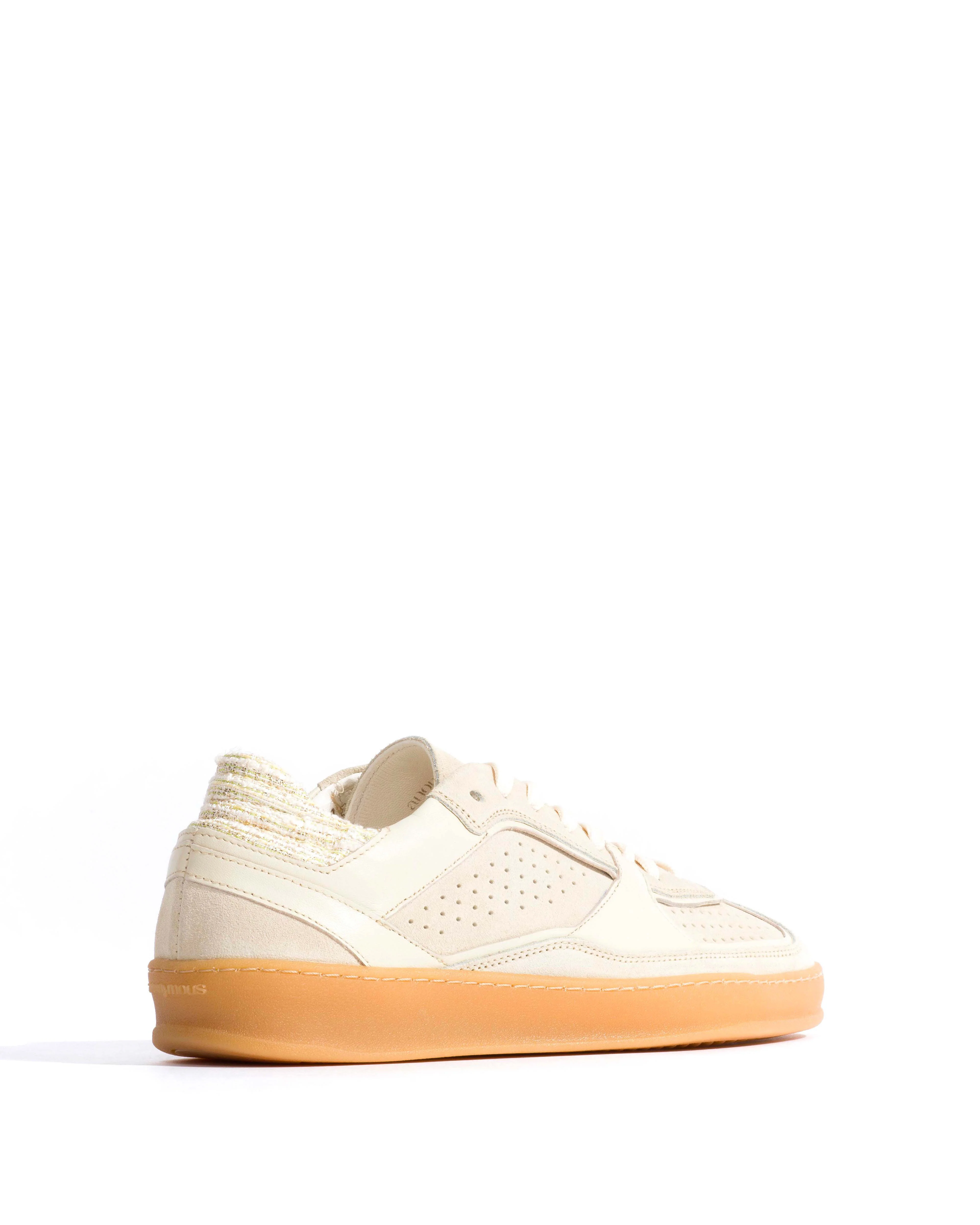 Dabbie Calf suede & sleek leather & boucle Antique white & white sand & pineapple ice - Image 3
