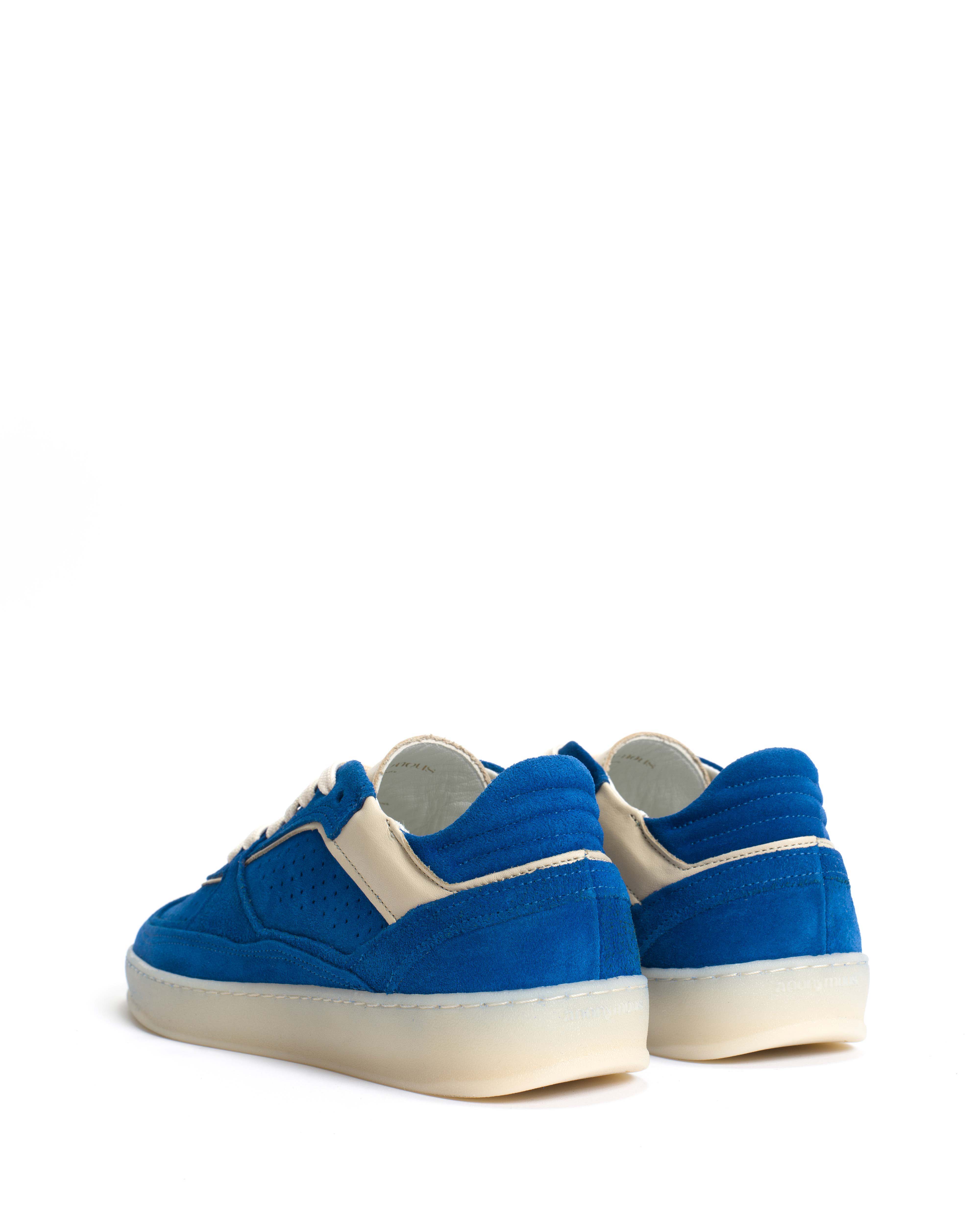 Dabbie Calf suede & sleek leather Electric blue & white sand - Image 4