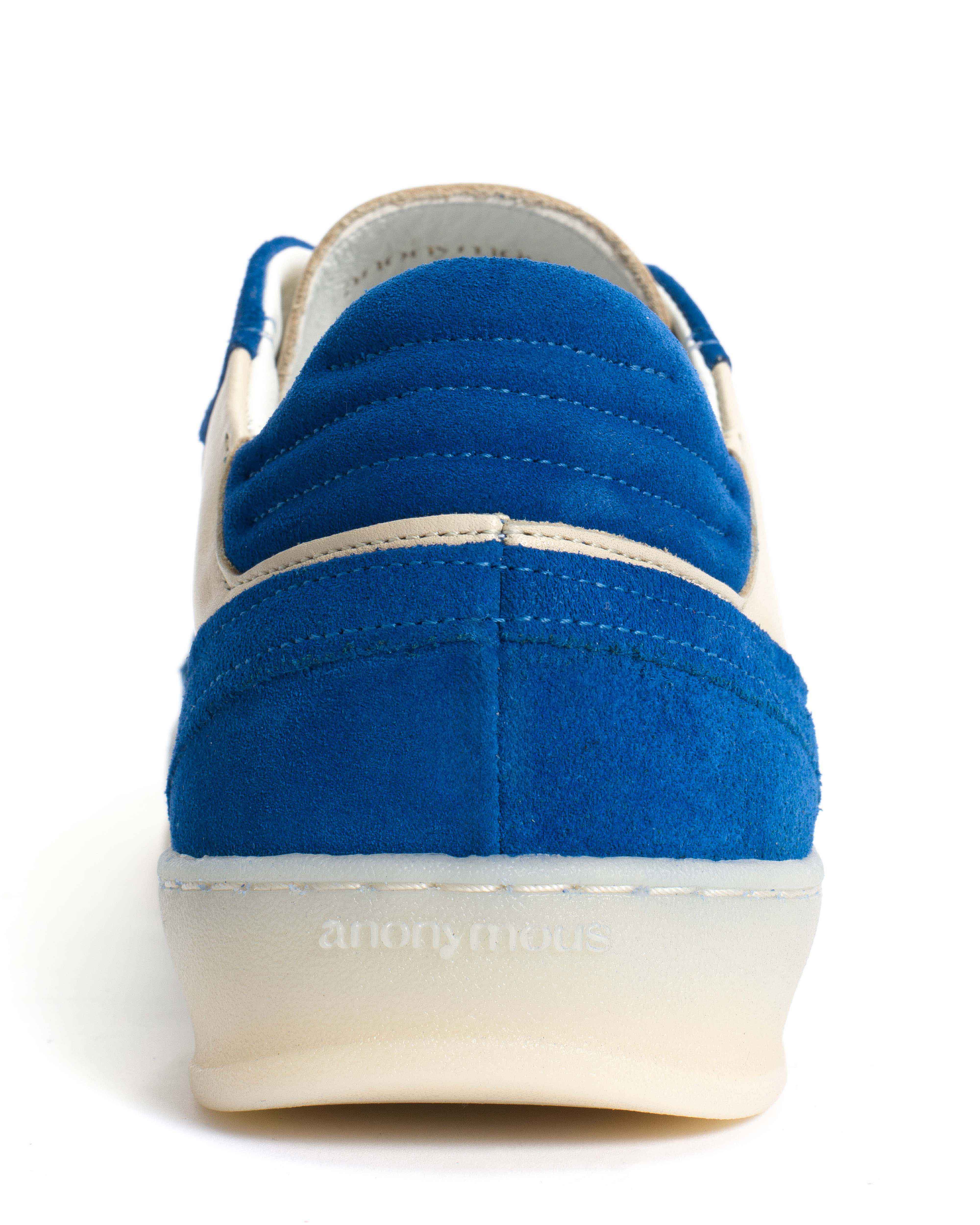 Dabbie Calf suede & sleek leather Electric blue & white sand - Image 8