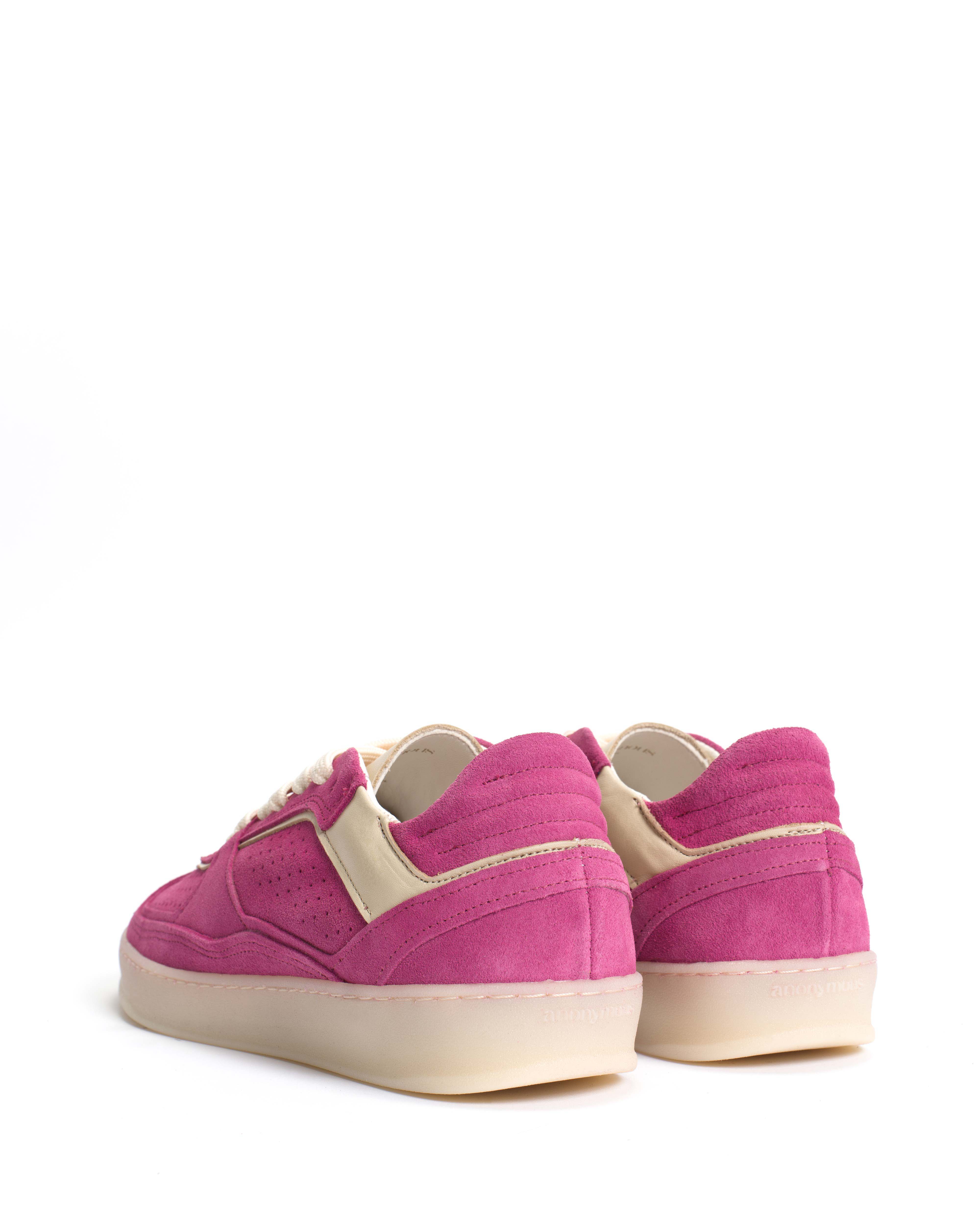 Dabbie Calf suede & sleek leather Raspberry sorbet & white sand - Image 5