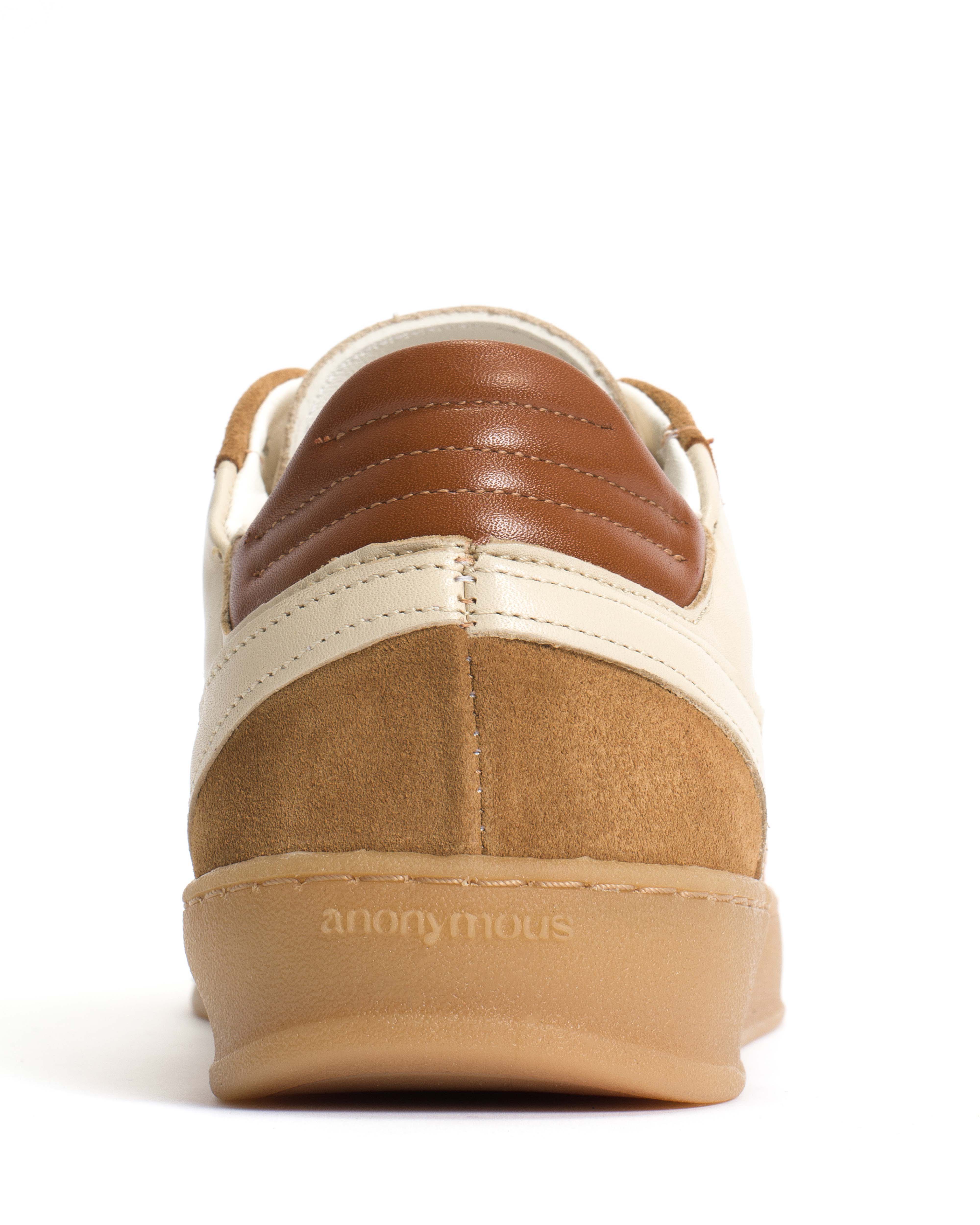 Dabbie Calf suede & soft calf dual & tri color Bamboo brown & white sand & camel - Image 8