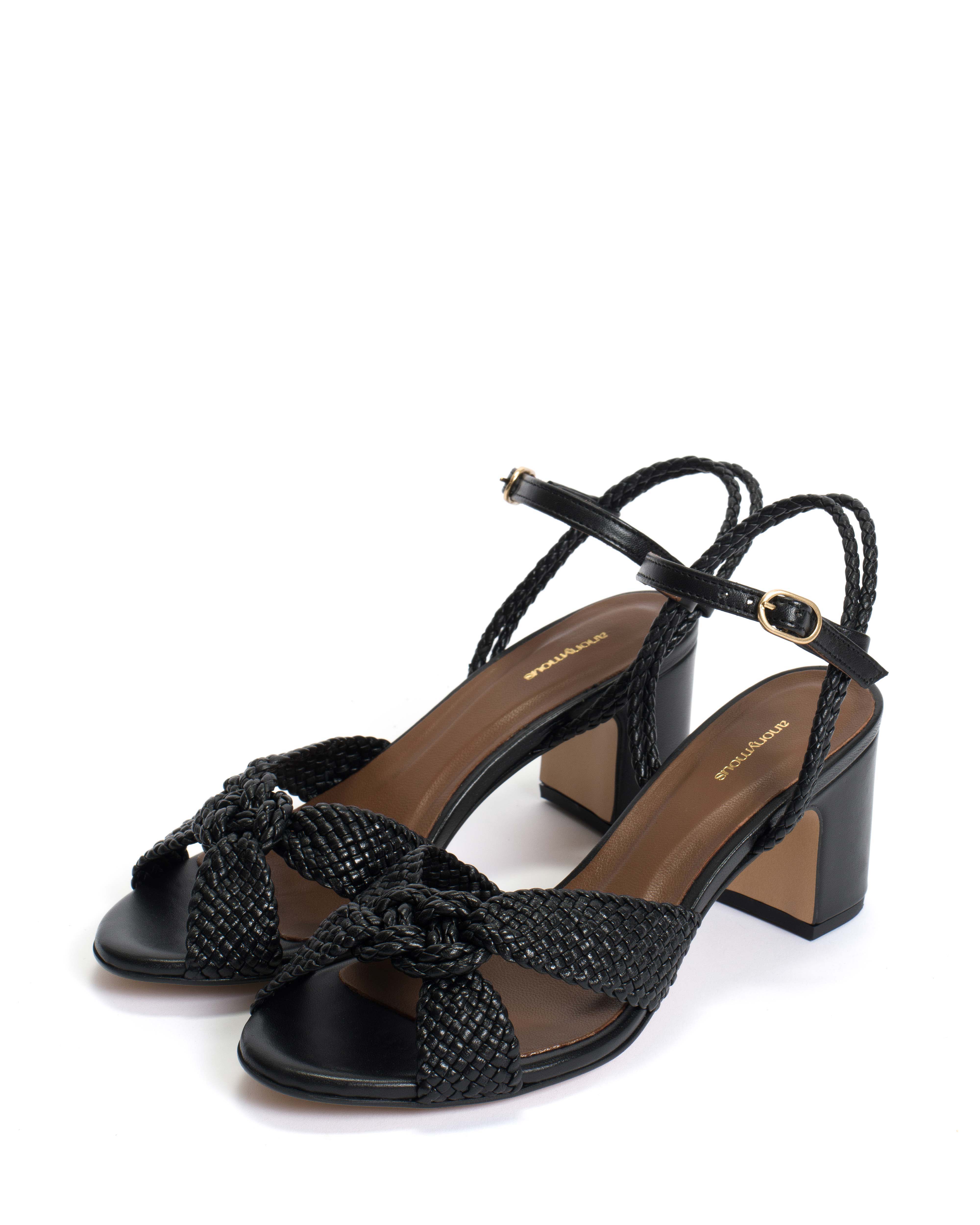 Dilaya 55 hand-braided Hand-braided leather Black - Image 2