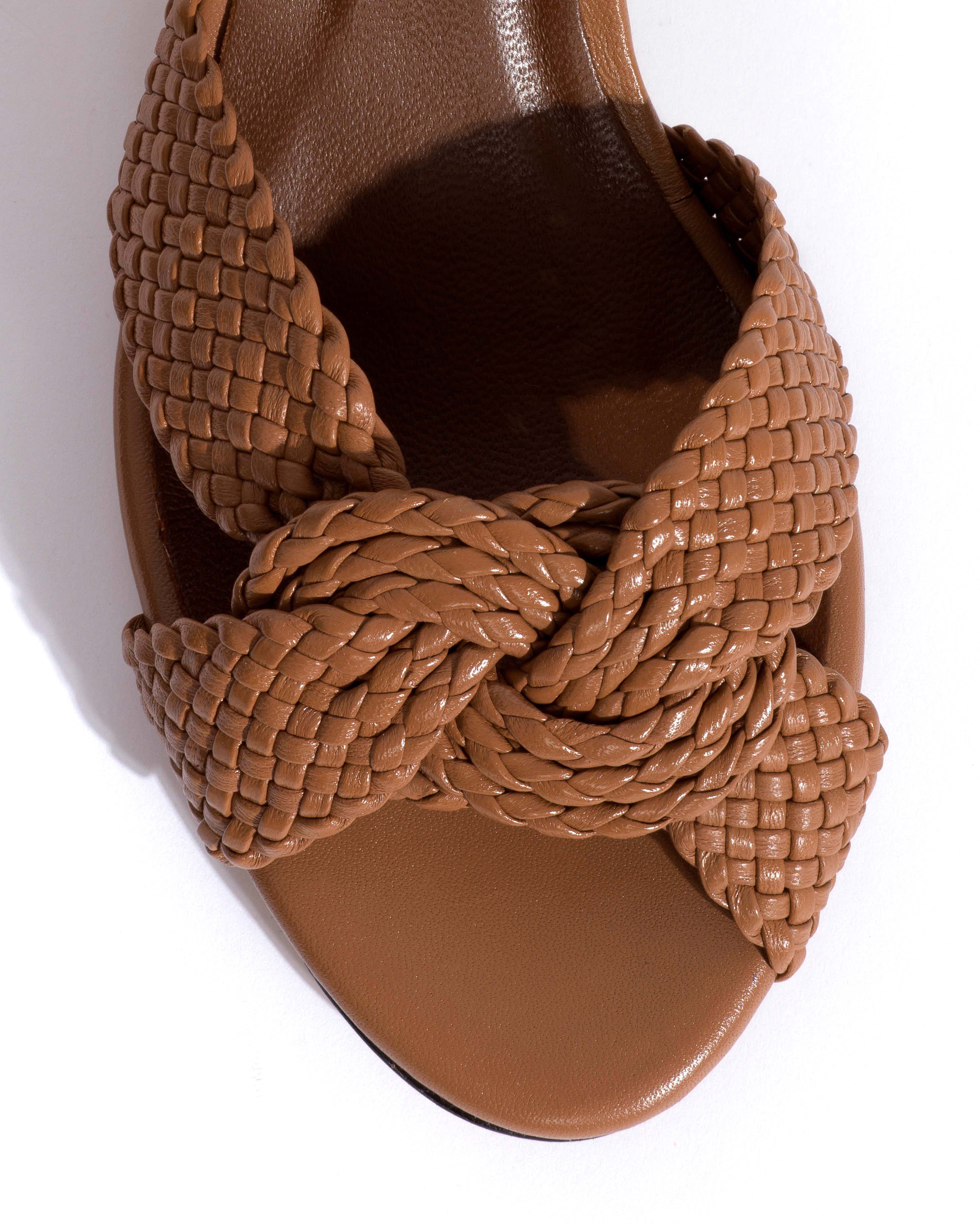 Dilaya 55 hand-braided Hand-braided leather Caramel - Image 5