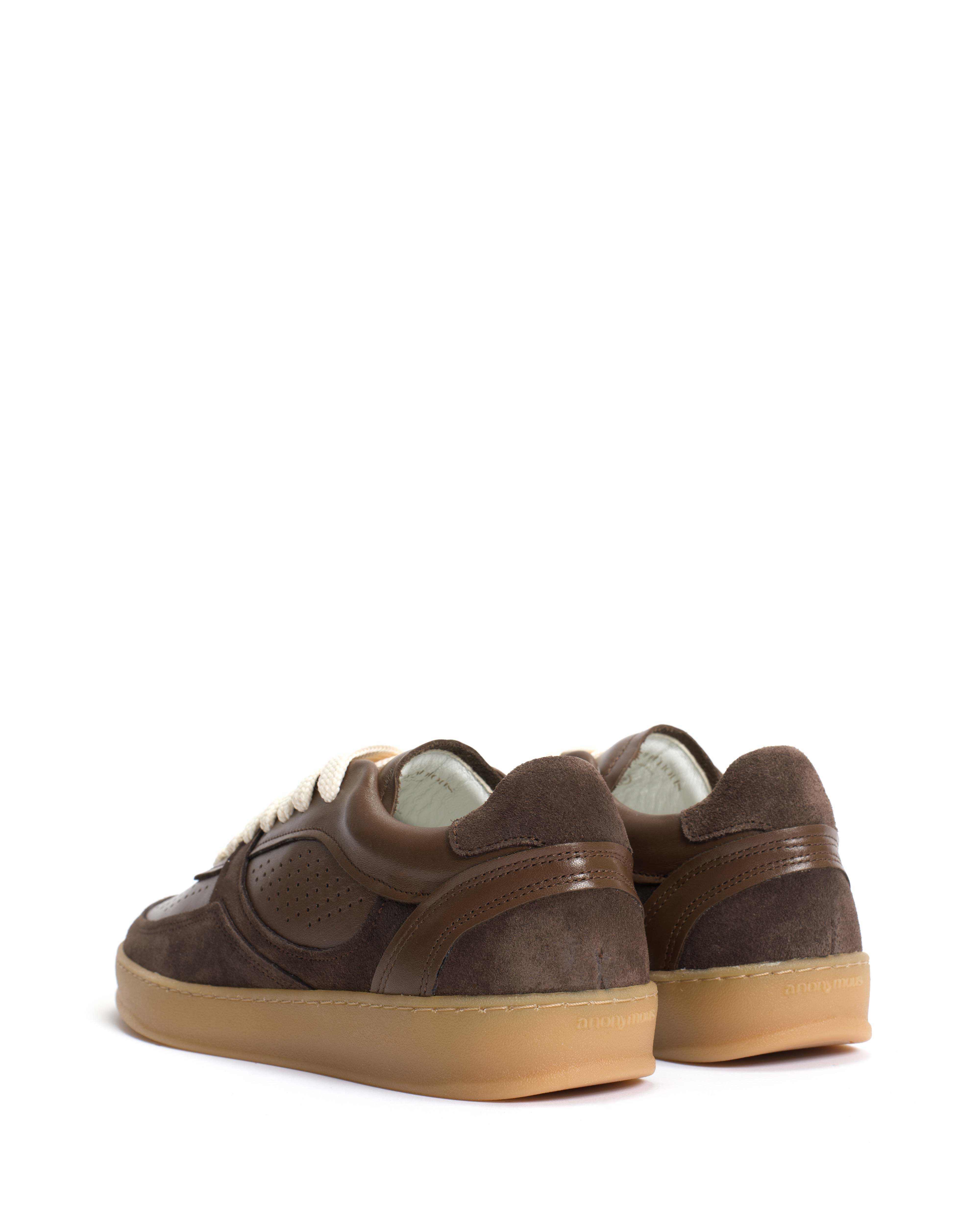 Elevate Calf suede & sleek leather Dark taupe & coffee brown - Image 4