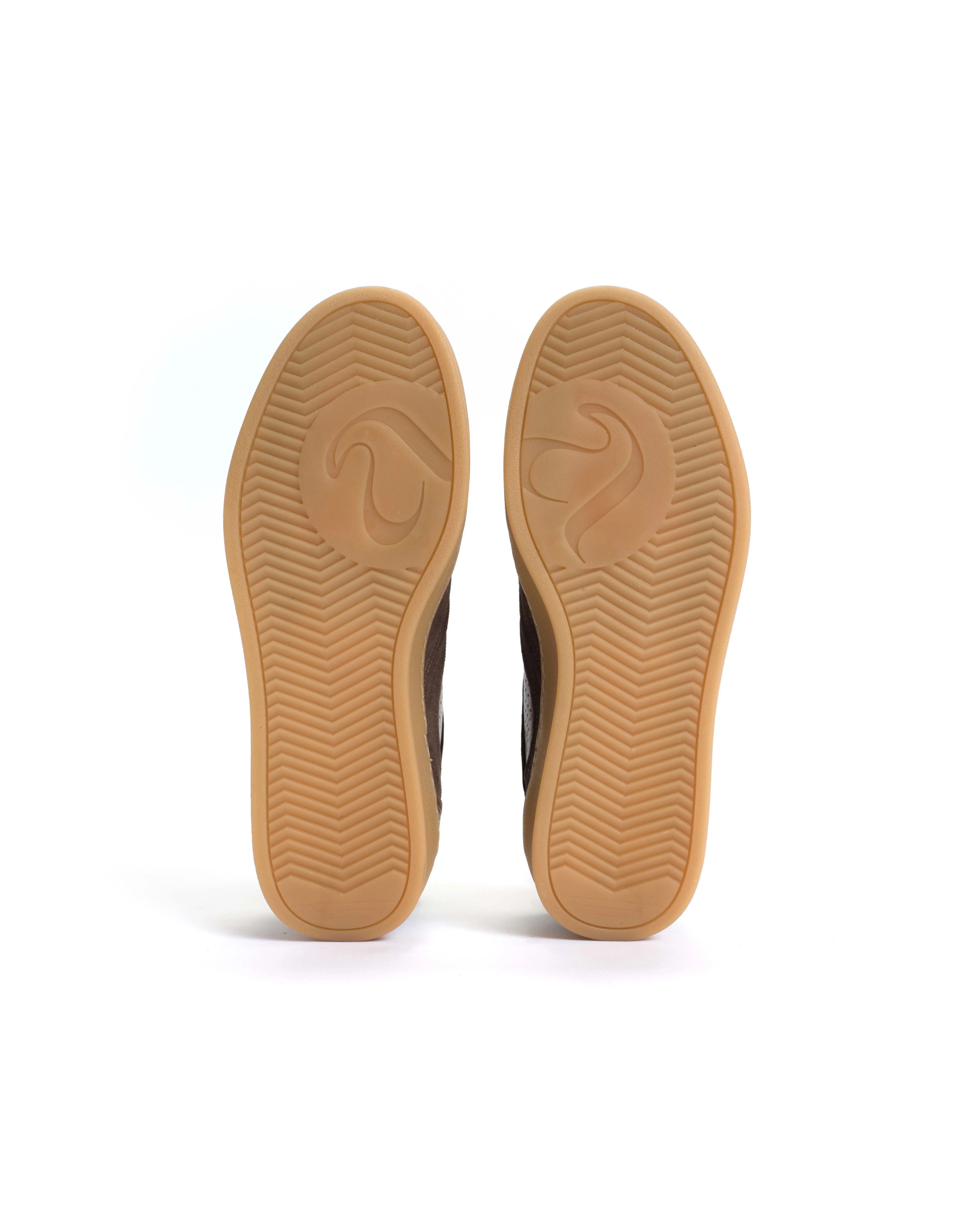 Elevate Calf suede & sleek leather Dark taupe & coffee brown - Image 6