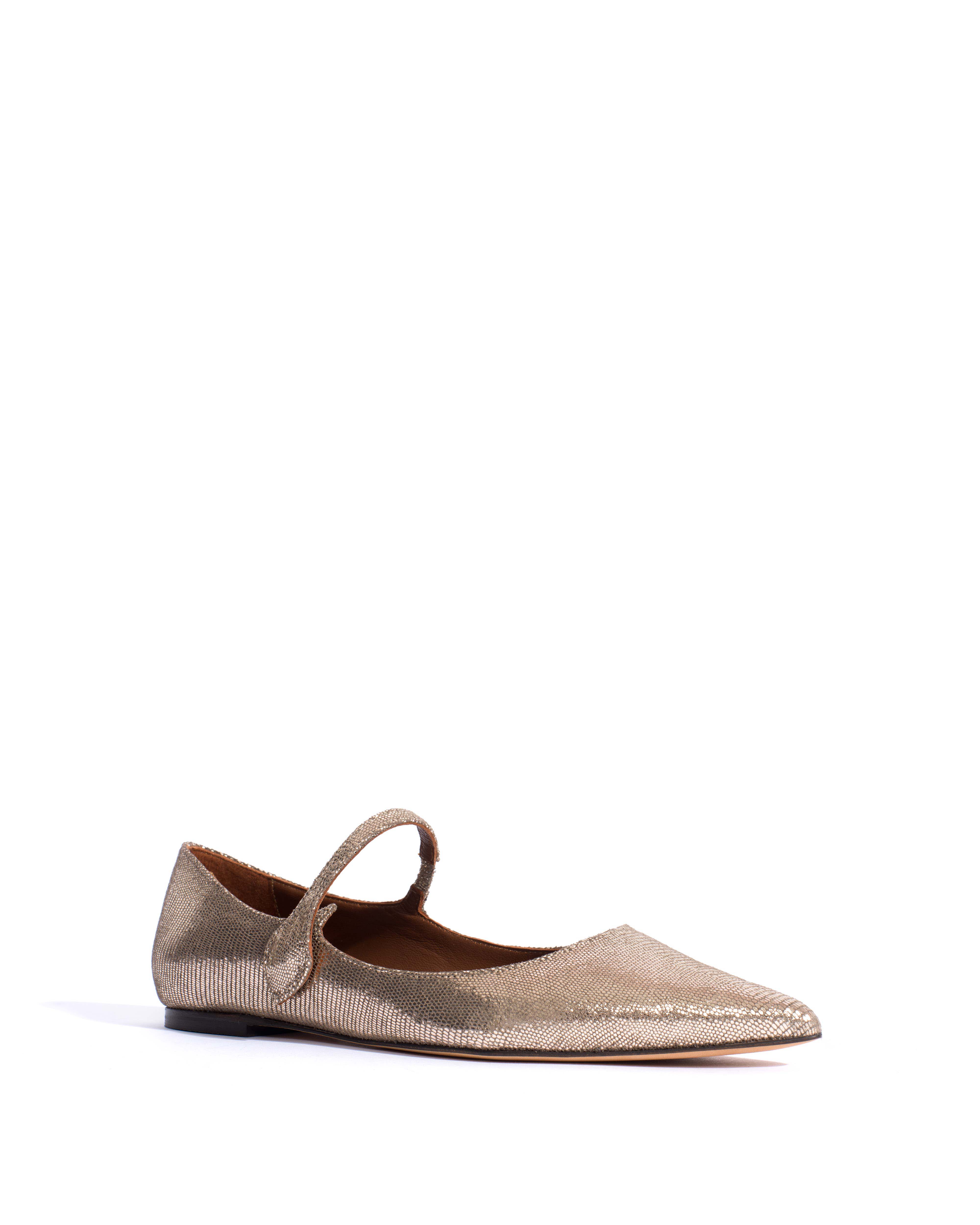 Fifi Lizard metallic goat Vintage champagne - Image 2
