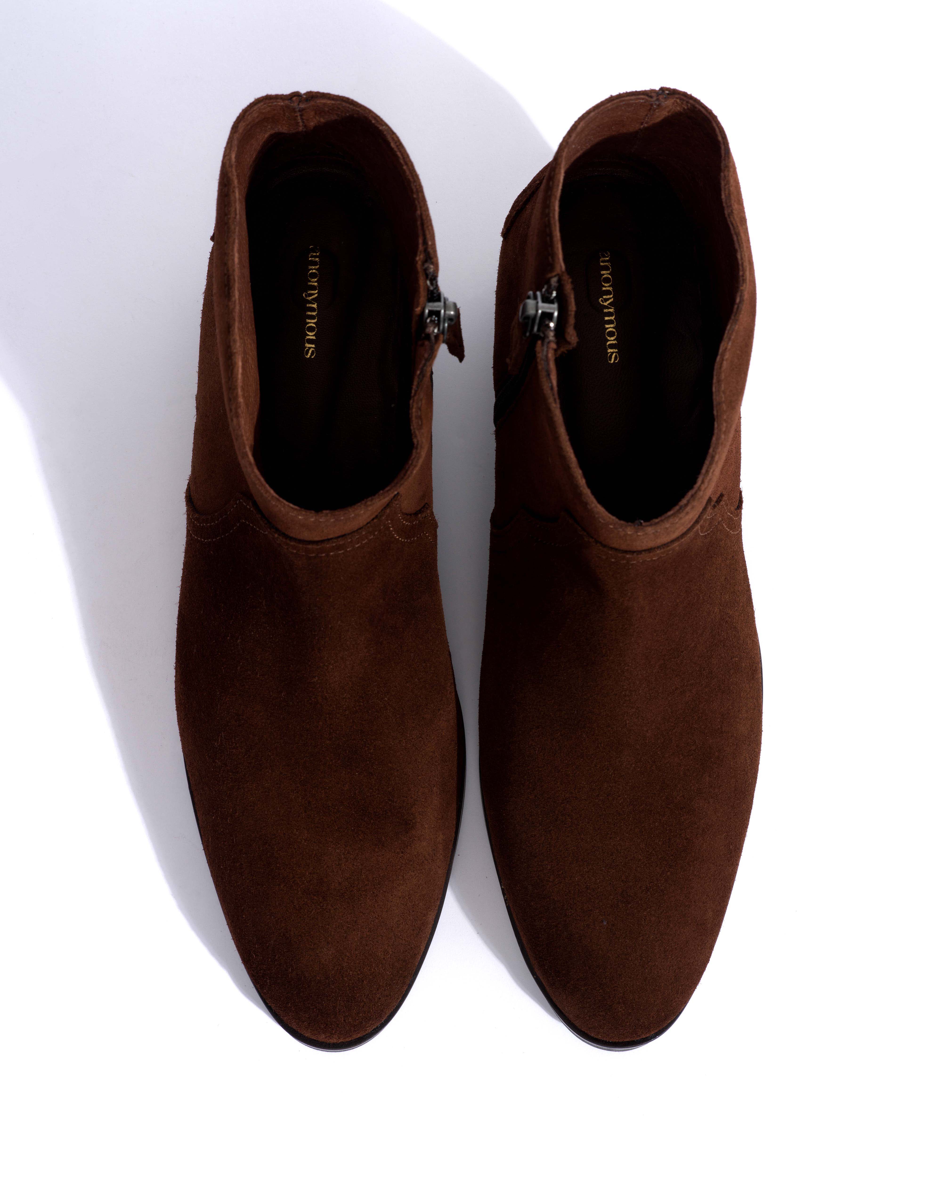 Fiona 35 Calf suede Chocolate - Image 4
