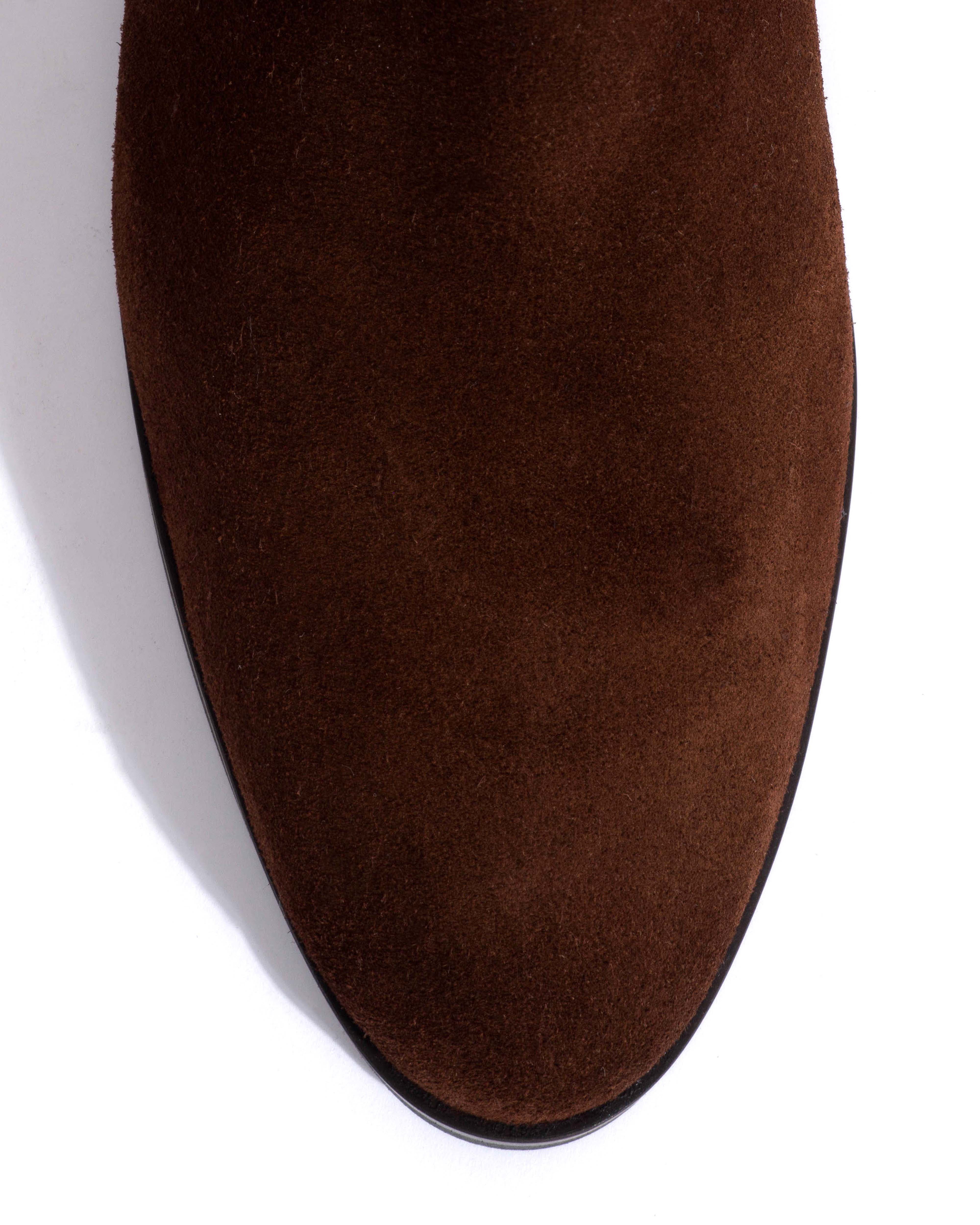 Fiona 35 Calf suede Chocolate - Image 5