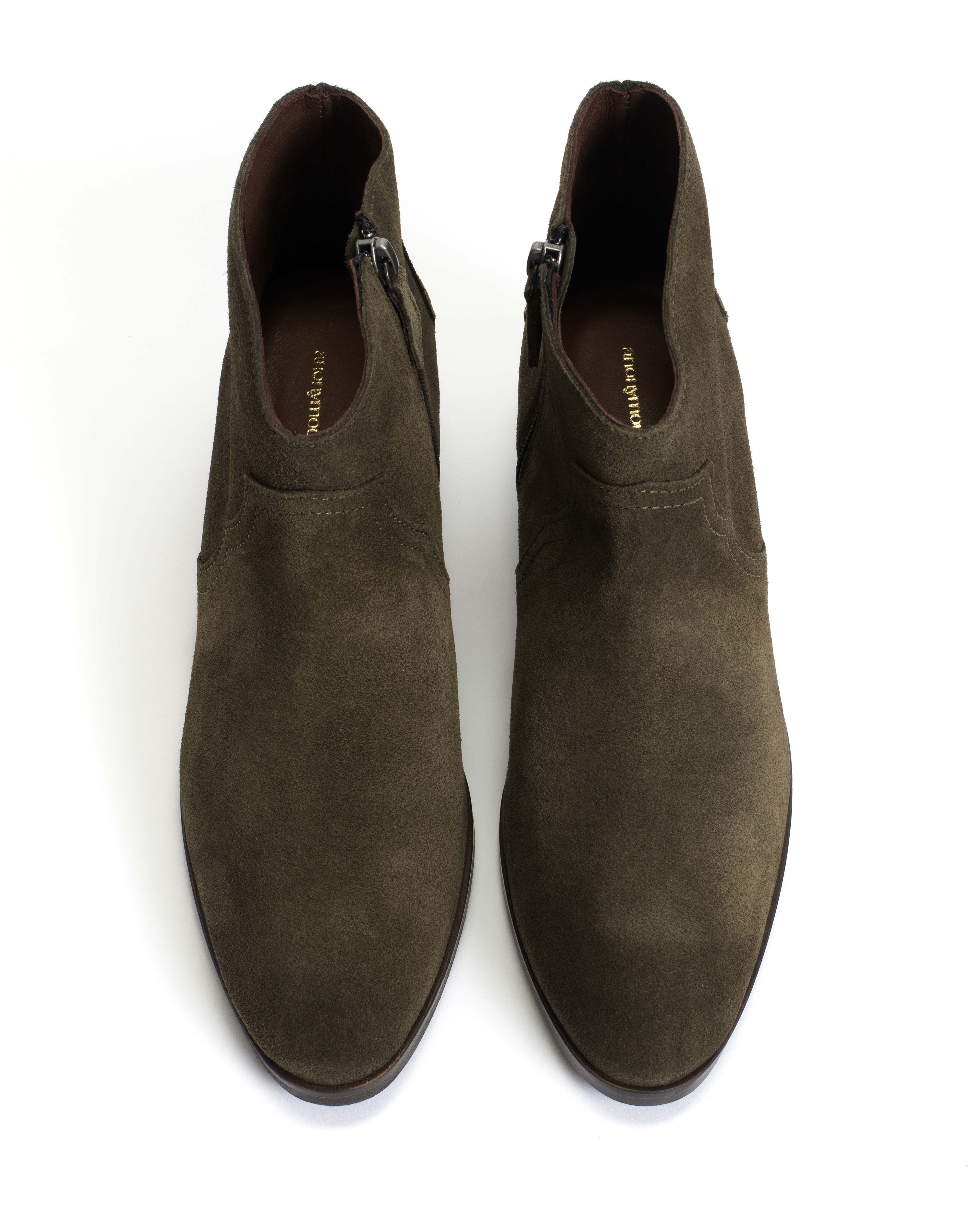 Fiona 35 Calf suede Moss green - Image 3