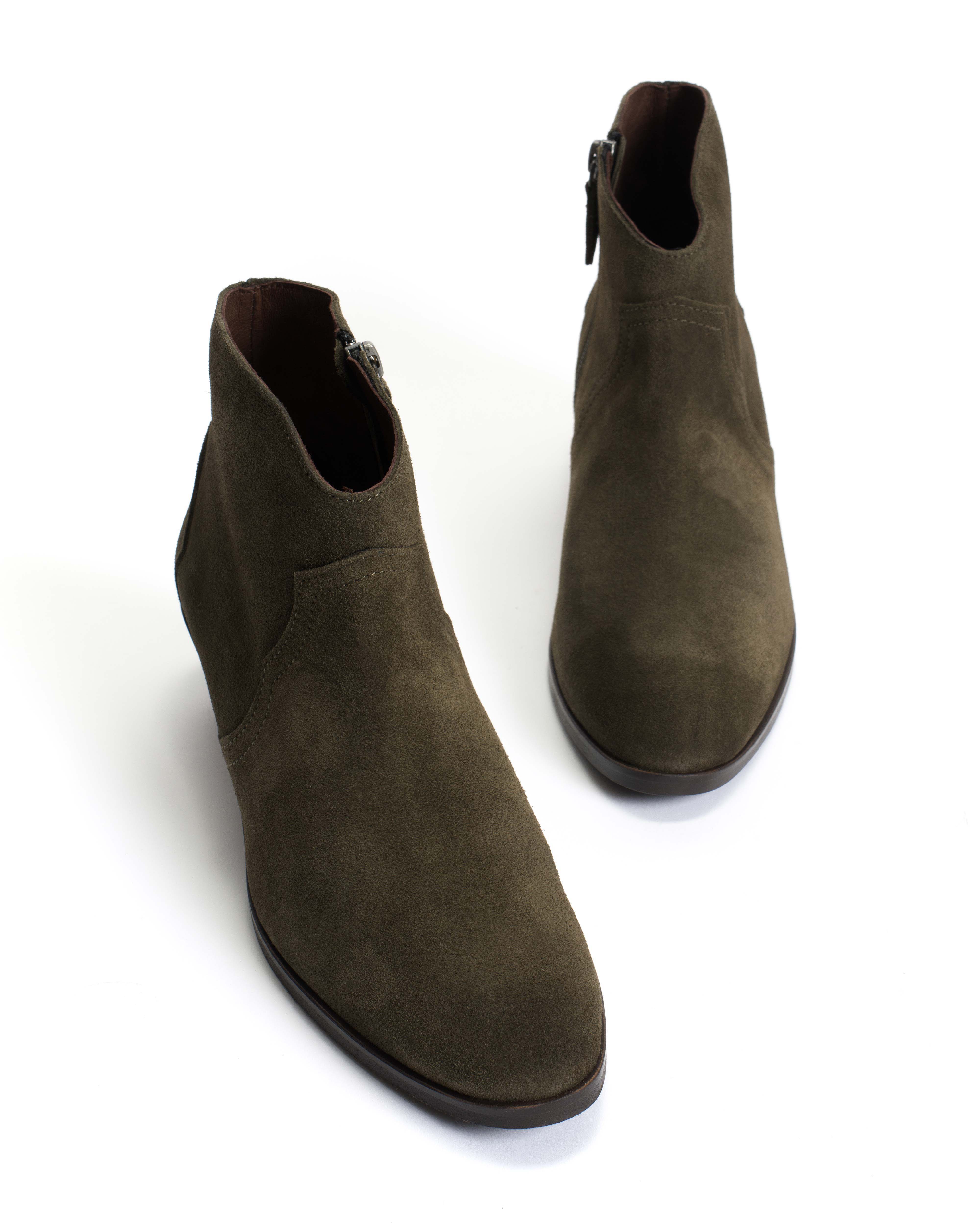 Fiona 35 Calf suede Moss green - Image 5