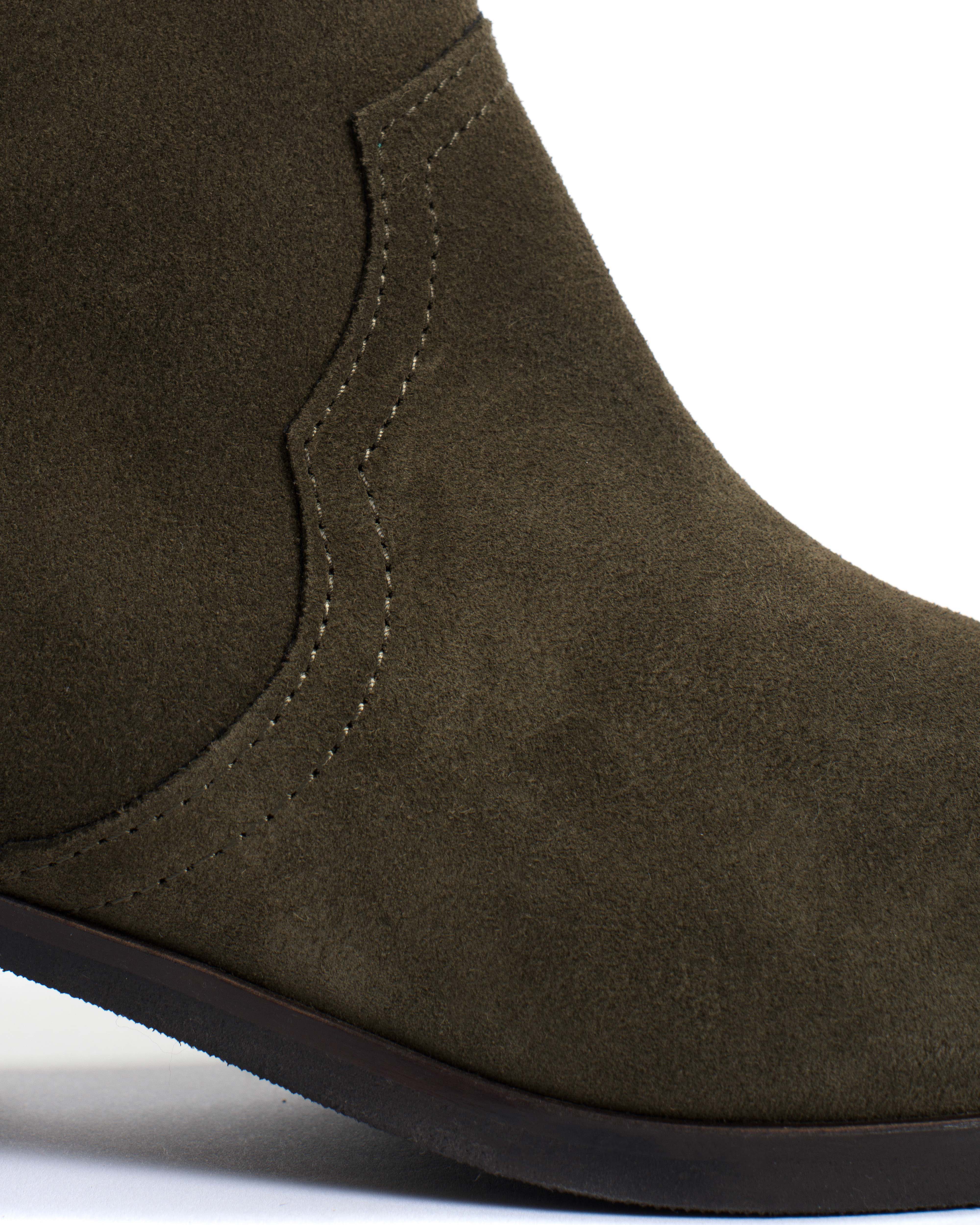 Fiona 35 Calf suede Moss green - Image 6