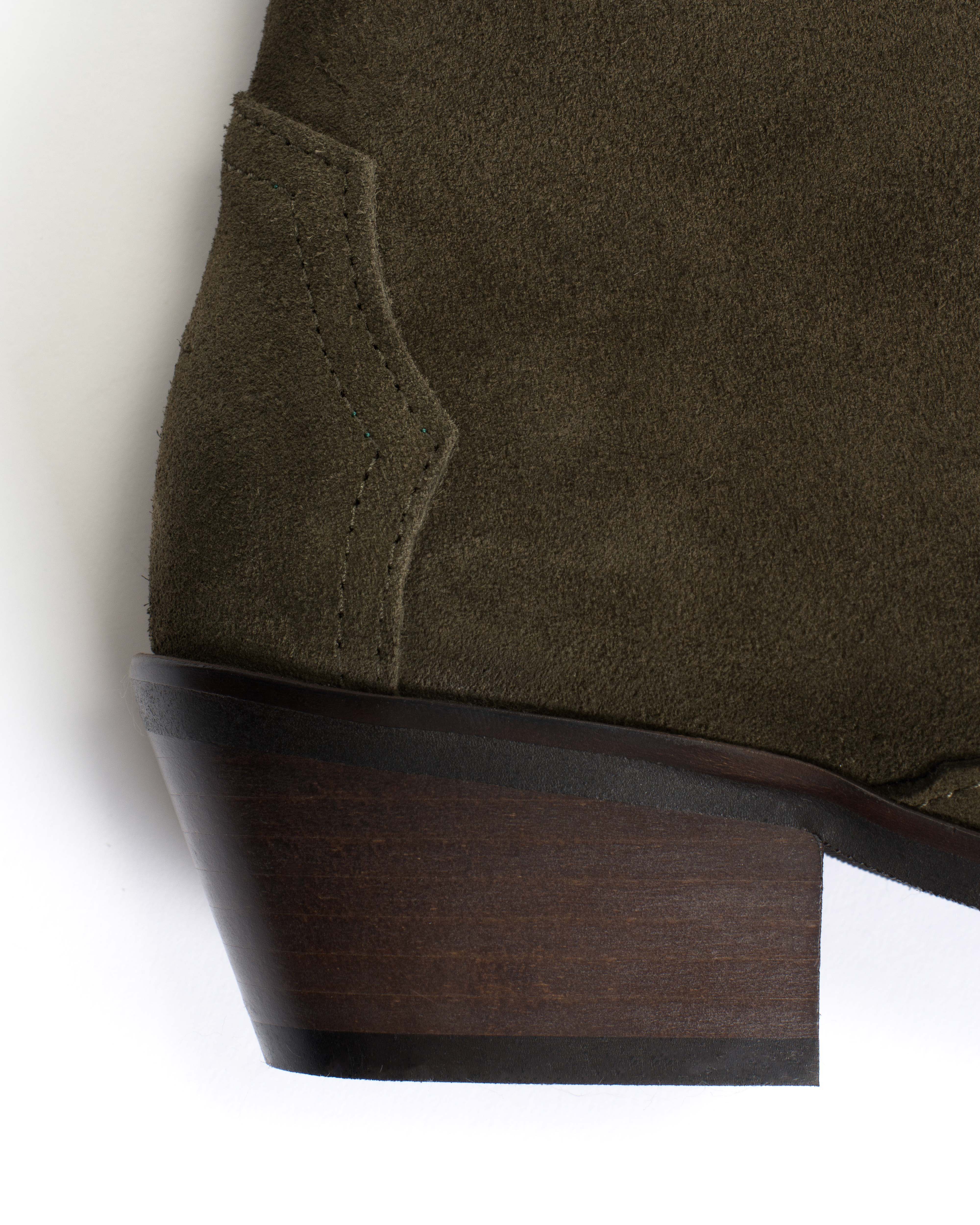 Fiona 35 Calf suede Moss green - Image 7