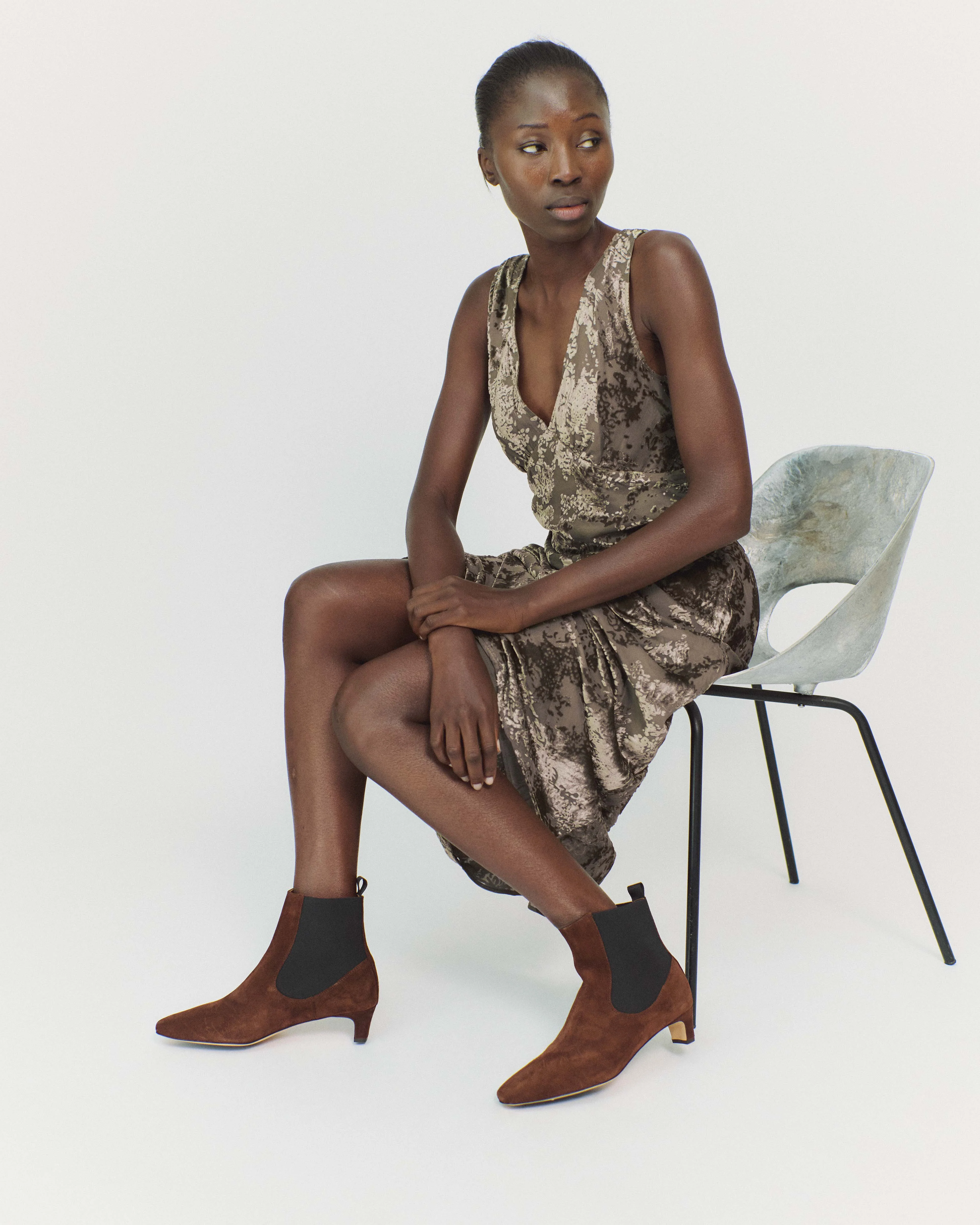 Gaby 40 Calf suede Chocolate - Image 3